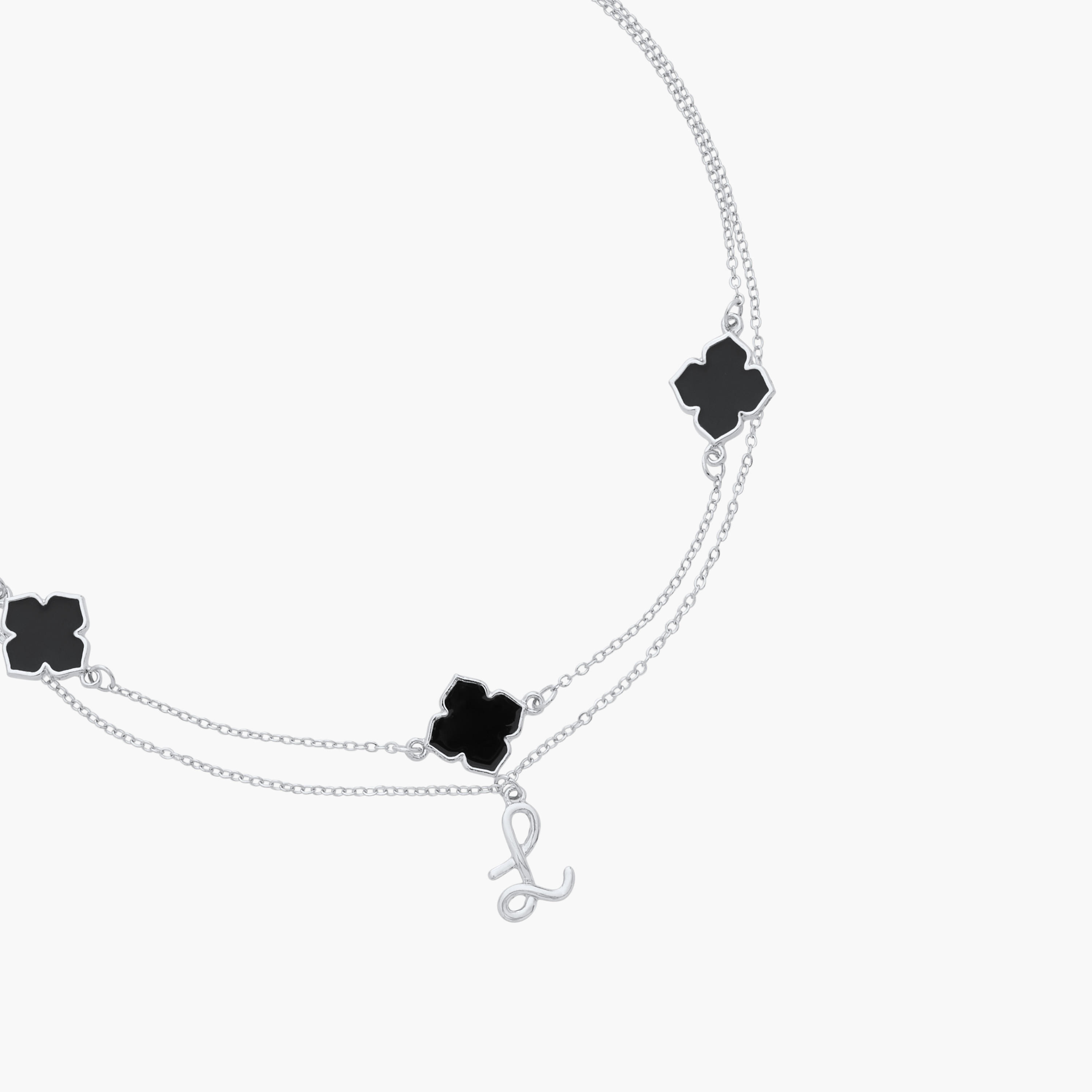 Alphabet Pendant Layered Necklace with Lobster Clasp Closure-women-watchesandjewellery-jewellery-necklacesandpendants-image-2