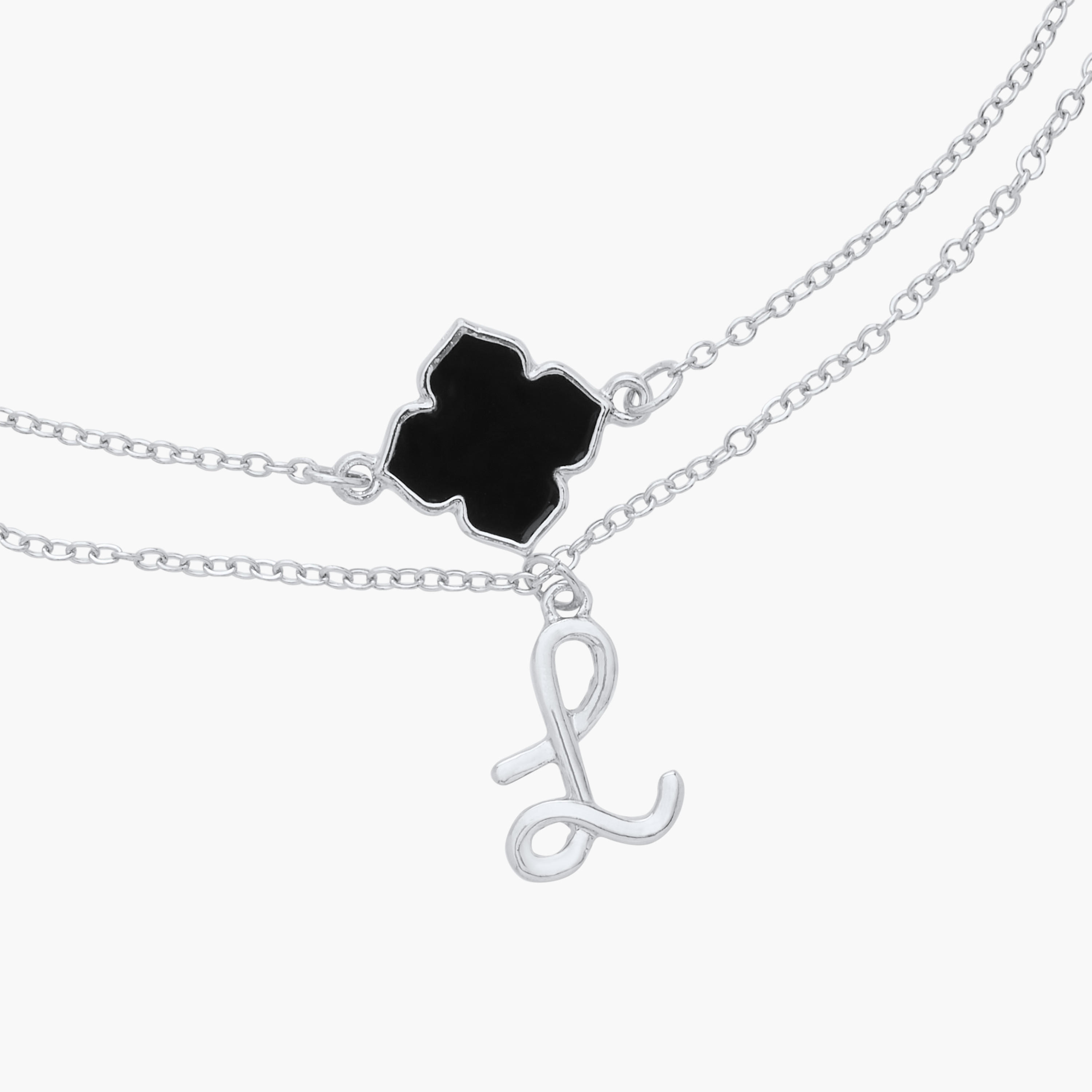 Alphabet Pendant Layered Necklace with Lobster Clasp Closure-women-watchesandjewellery-jewellery-necklacesandpendants-image-3