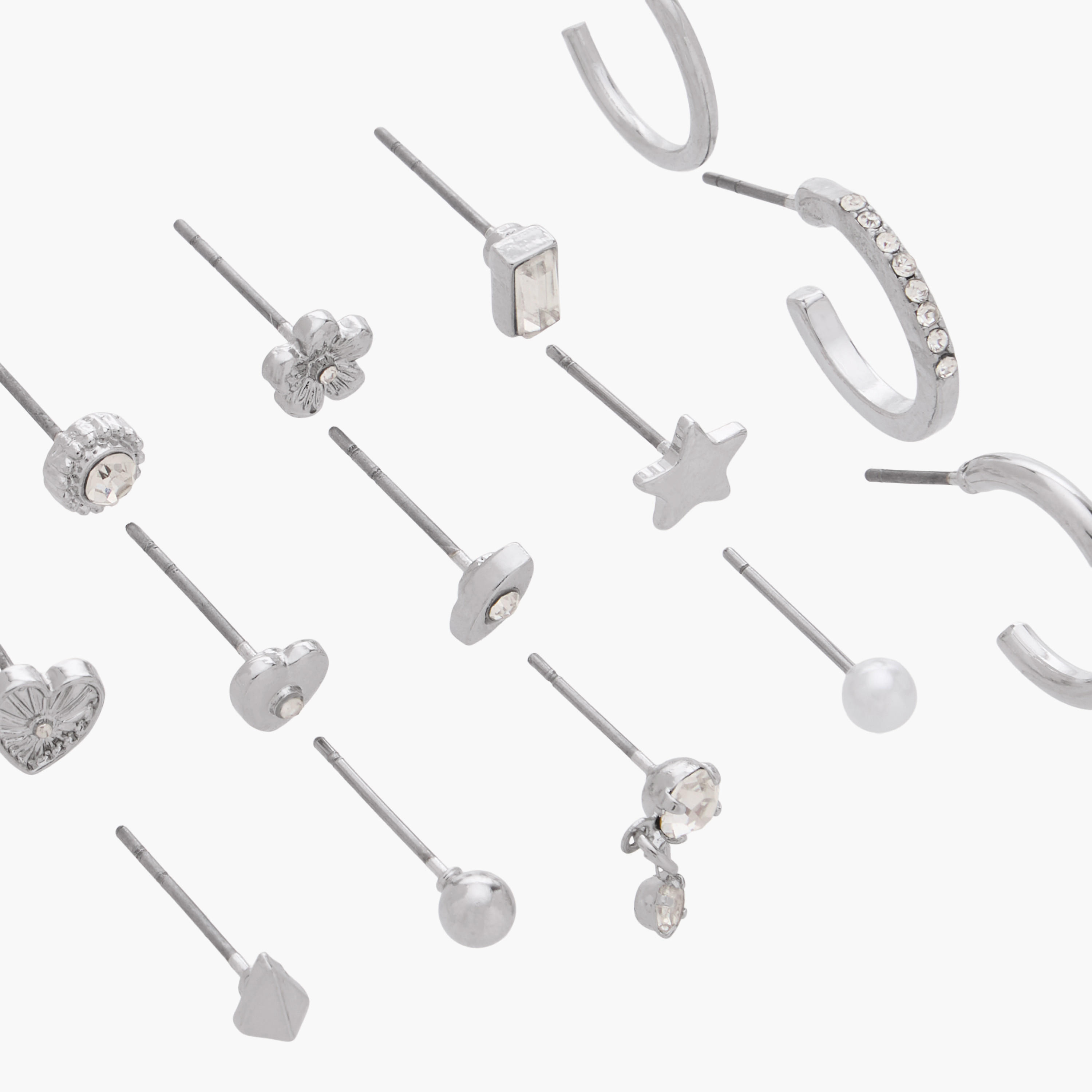 حلقان مرصعة متنوعة بمكبس إغلاق خلفي - طقم من 15-women-watchesandjewellery-jewellery-earrings-image-3