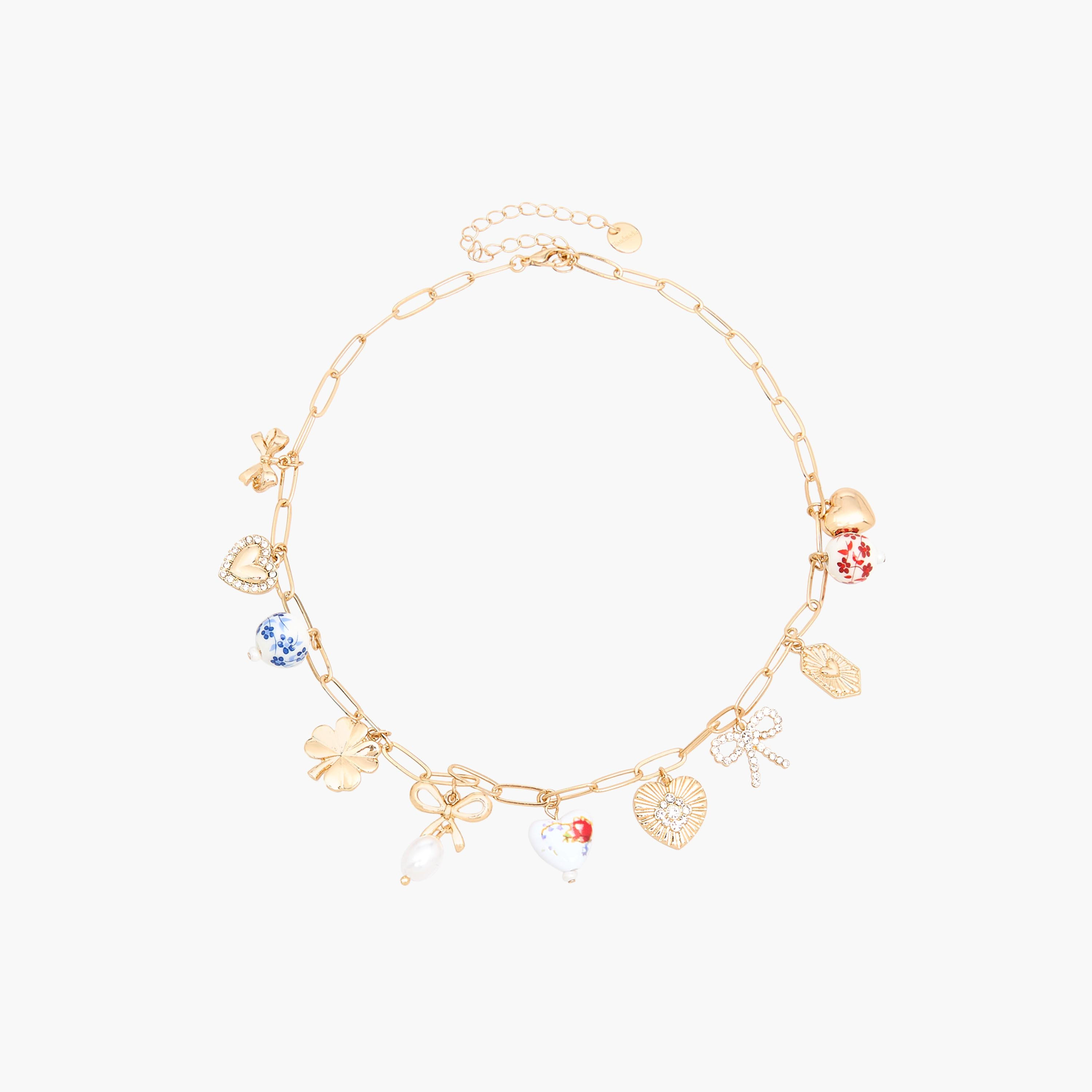 Pearl and Charm Necklace with Lobster Clasp Closure - Set of 2-women-watchesandjewellery-jewellery-necklacesandpendants-image-3