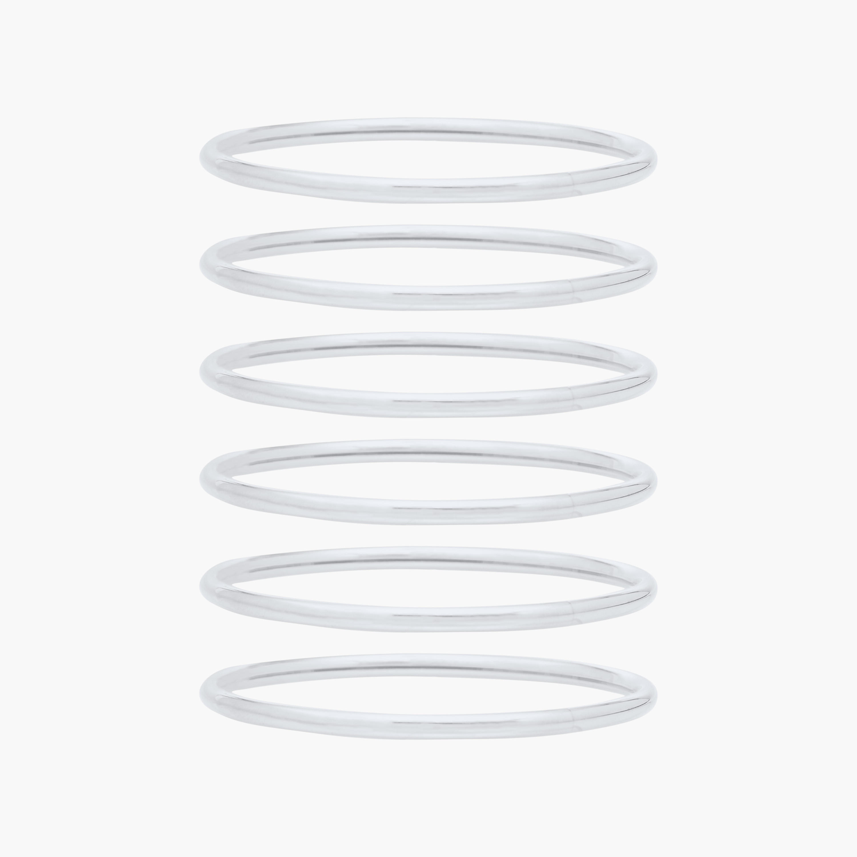 أساور سادة - طقم من 6 قطع-women-watchesandjewellery-jewellery-banglesandbracelets-image-1