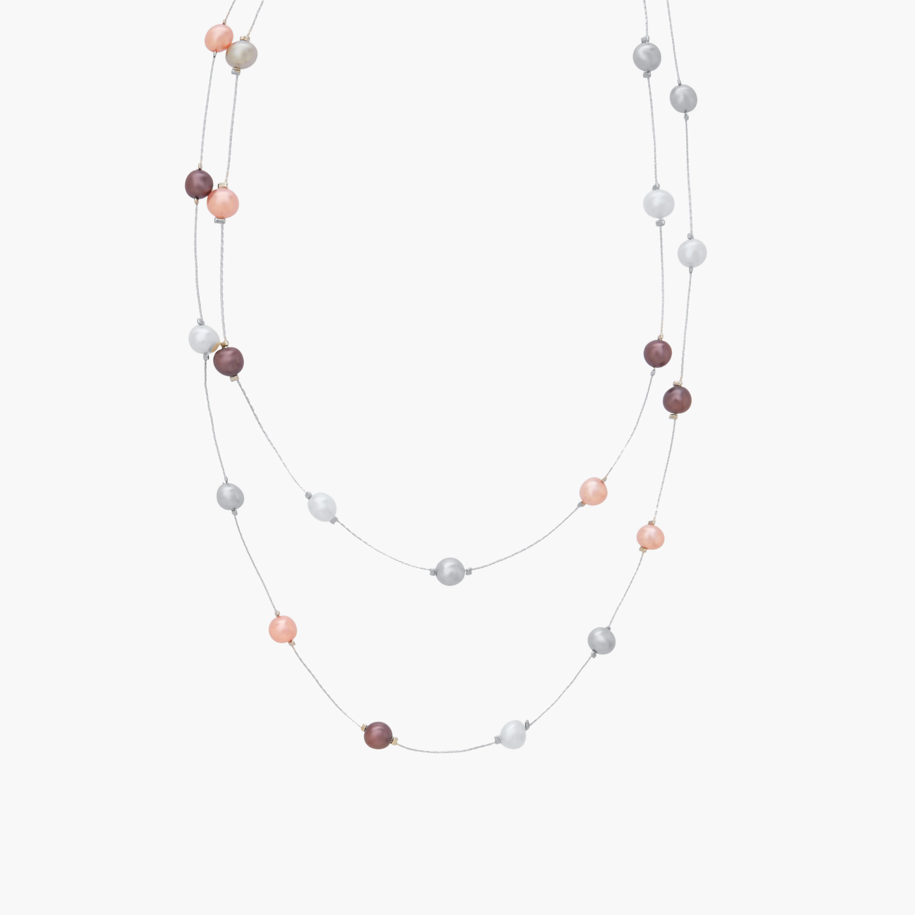 Pearl Embellished Layered Necklace with Lobster Clasp Closure-women-watchesandjewellery-jewellery-necklacesandpendants-image-1