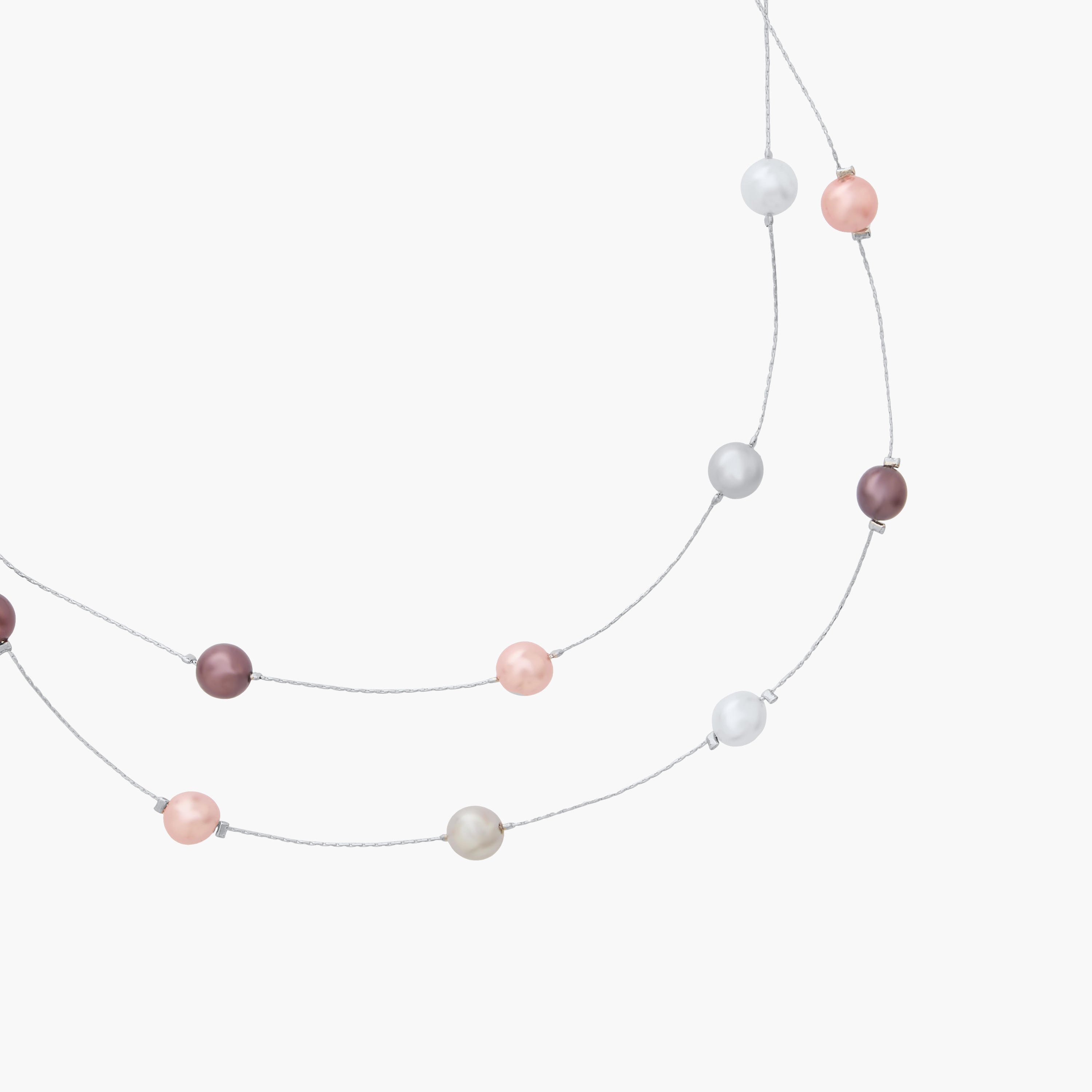 Pearl Embellished Layered Necklace with Lobster Clasp Closure-women-watchesandjewellery-jewellery-necklacesandpendants-image-3