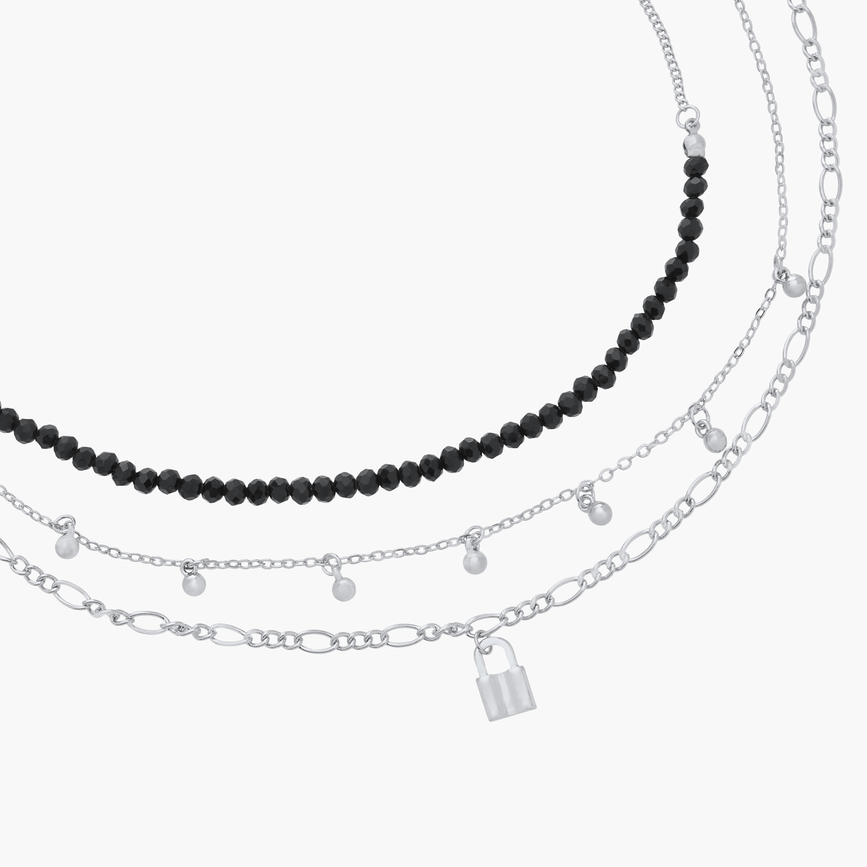 Assorted Metallic Necklace with Lobster Clasp Closure - Set of 3-women-watchesandjewellery-jewellery-necklacesandpendants-image-5