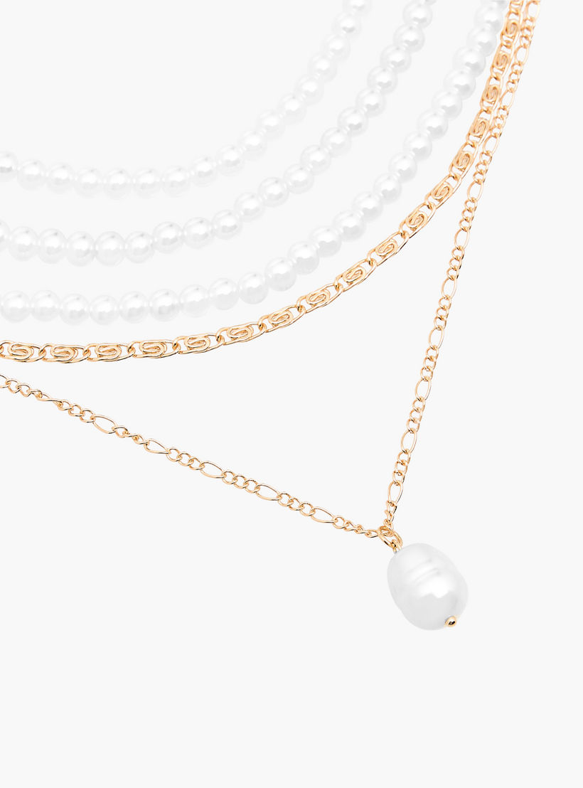 عقد ميتاليك بمشبك إغلاق - طقم من 5 قطع-women-watchesandjewellery-jewellery-necklacesandpendants-image-6
