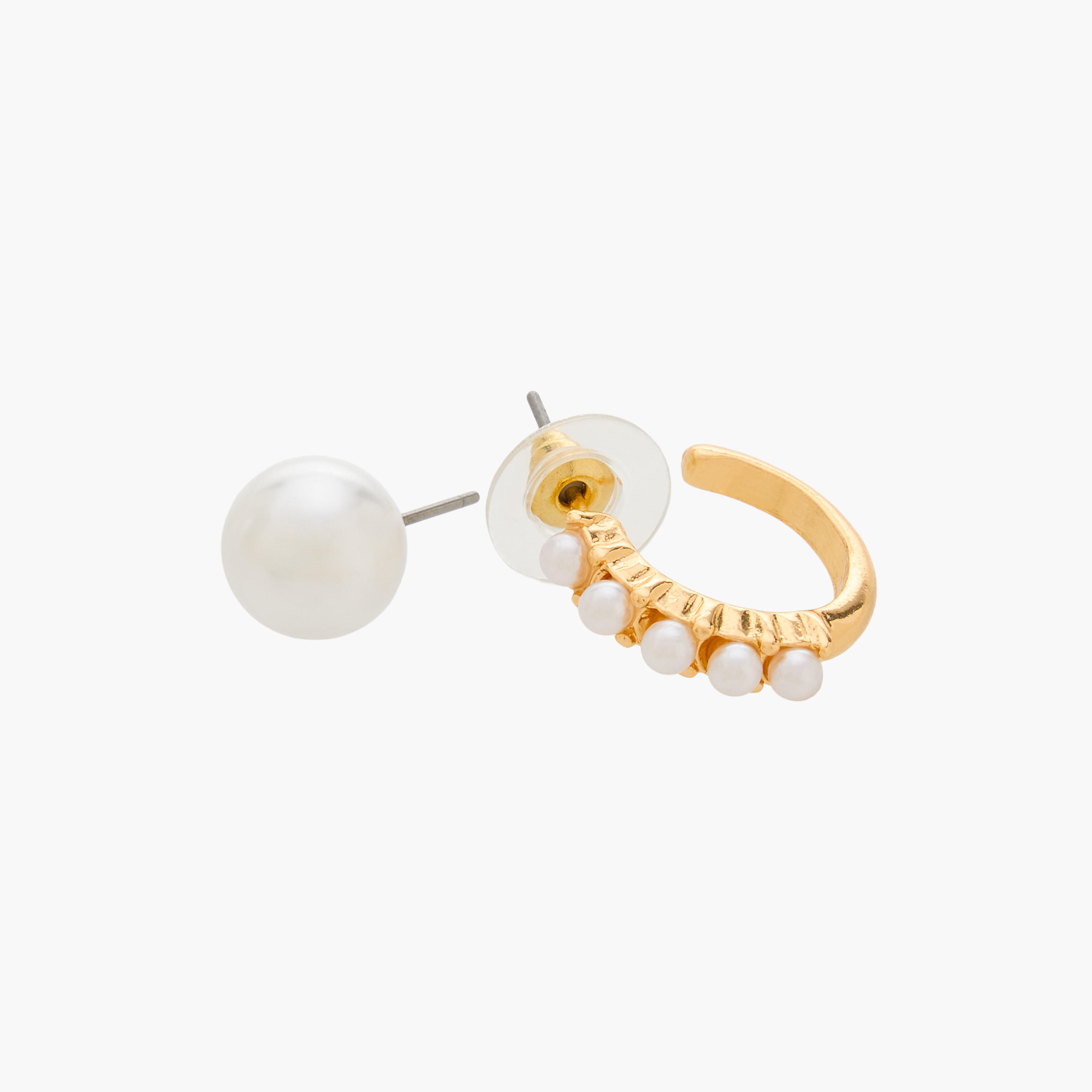 Pearl Embellished Earrings with Pushback Closure - Set of 12-women-watchesandjewellery-jewellery-earrings-image-4