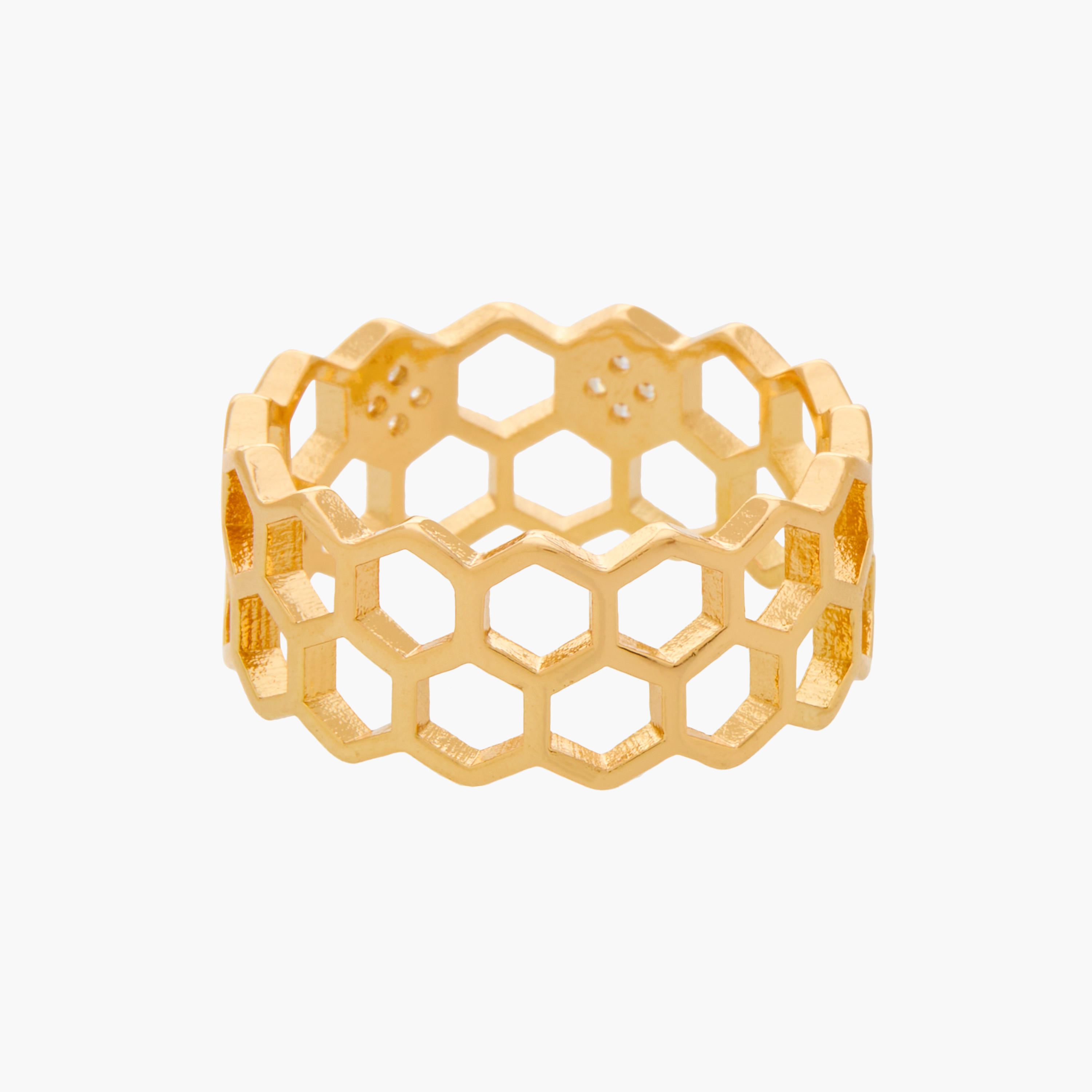 خاتم مزيّن بمكعب زركون - مقاس L-XL-women-watchesandjewellery-jewellery-rings-image-2
