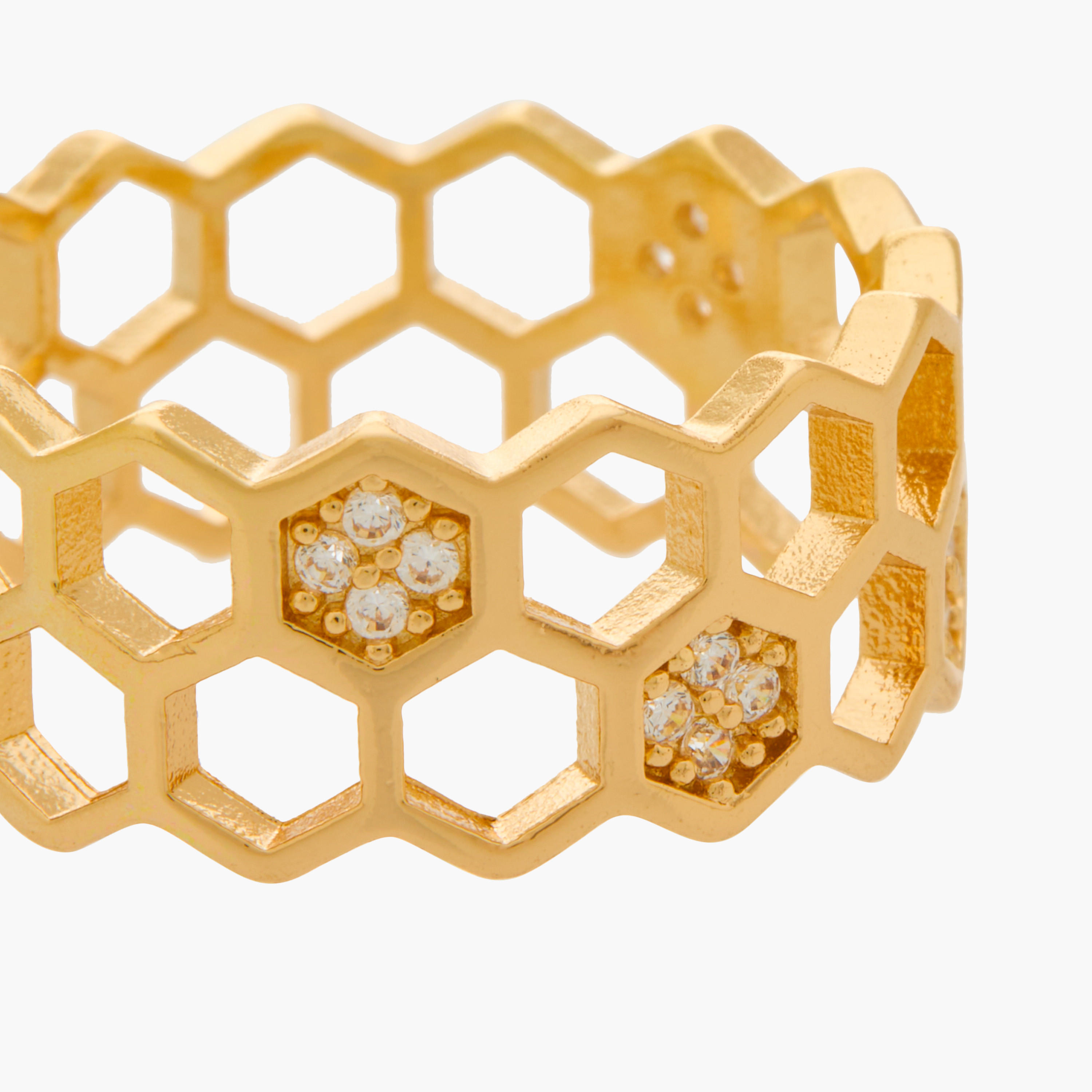 خاتم مزيّن بمكعب زركون - مقاس L-XL-women-watchesandjewellery-jewellery-rings-image-4