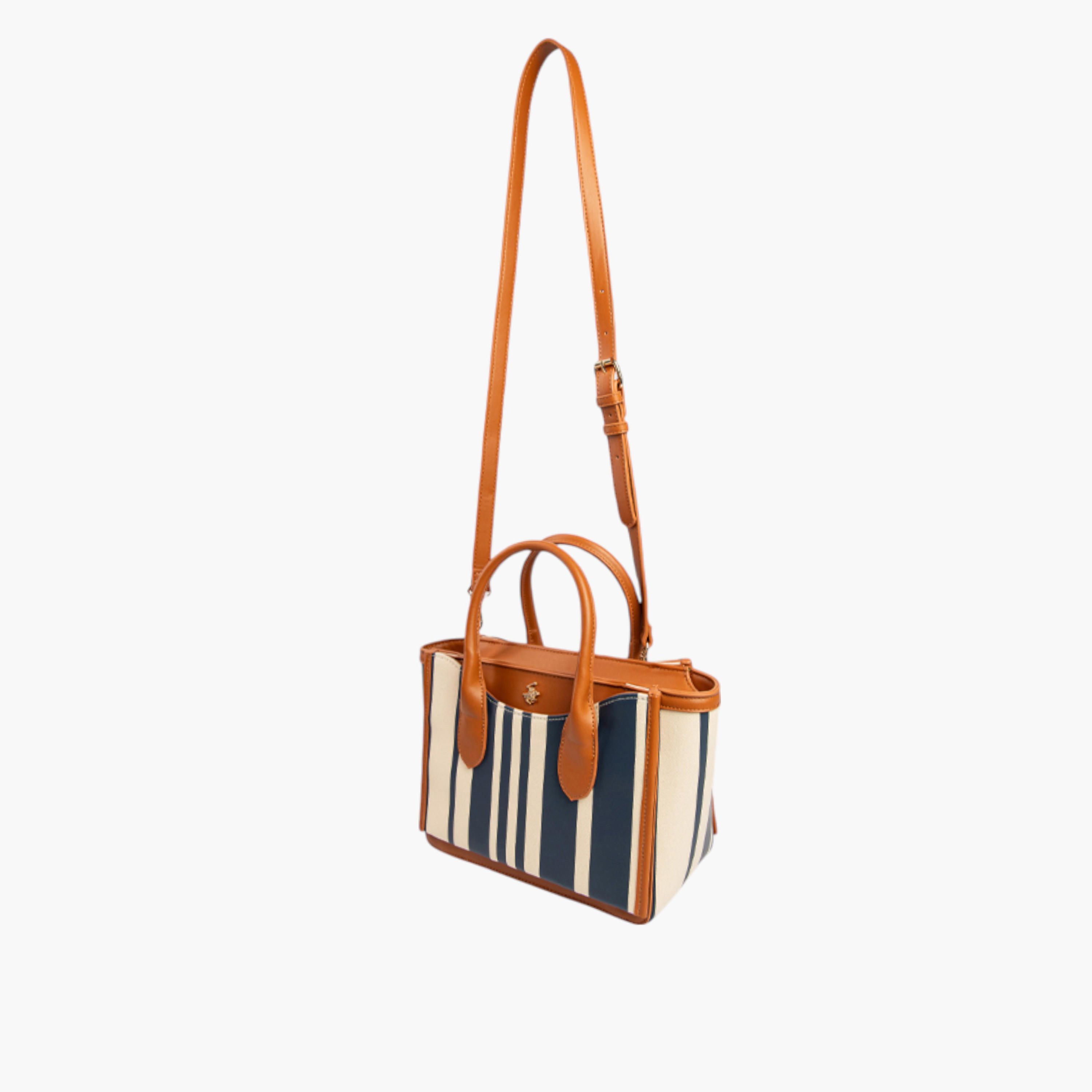 Beverly Hills Polo Club Striped Tote Bag with Double Handle-women-bagsandwallets-handbags-image-4