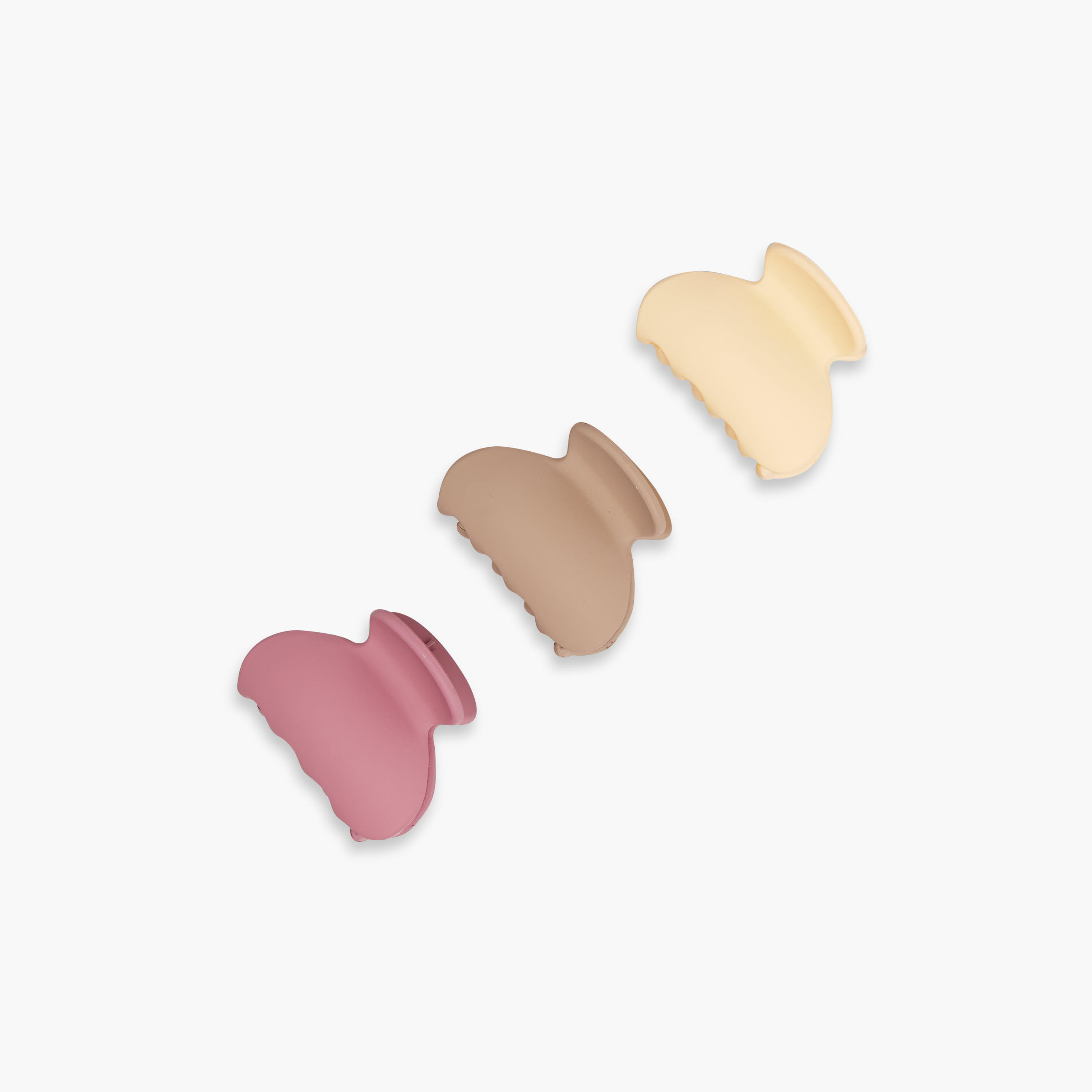 Pack of 3 Shell Hair Clamps with Matte Finish-women-hairaccessories-clamps-image-5