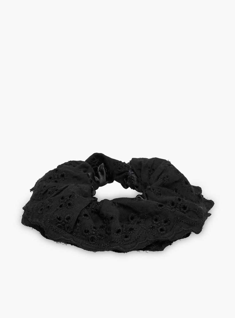 Pack of 2 Schiffli Lace Detail Hair Scrunchie-women-hairaccessories-scrunchies-image-2