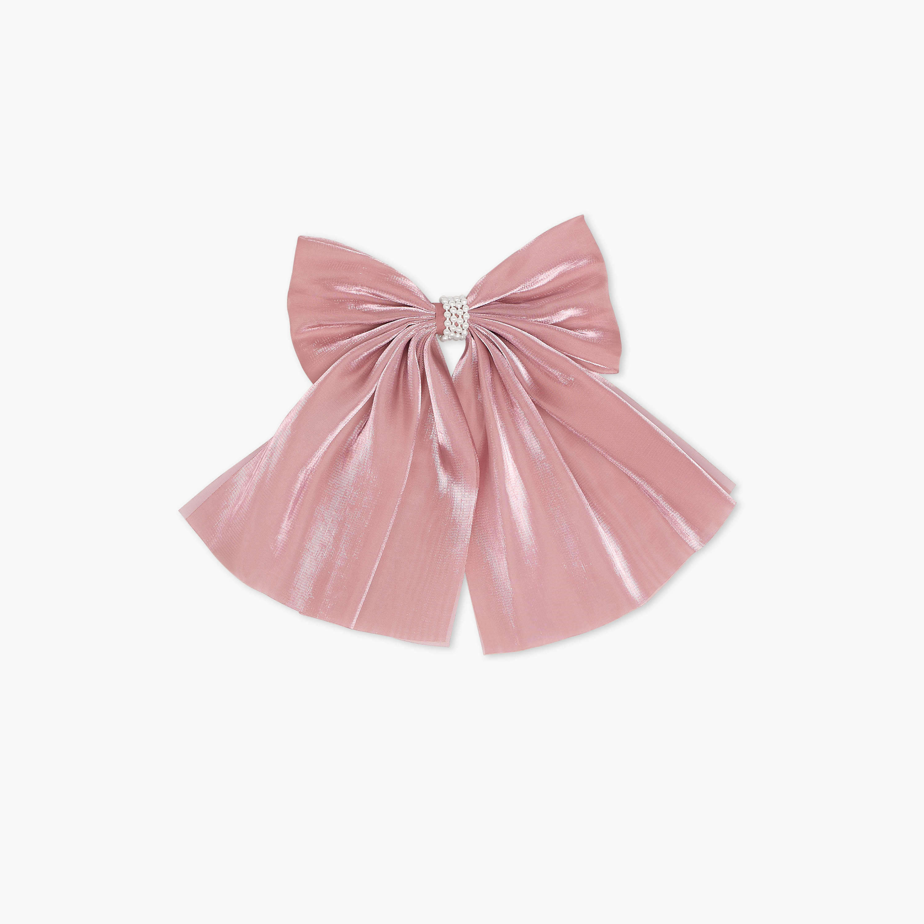 Pearl Embellished Bow Barrette Hair Clip-women-hairaccessories-clips-image-1