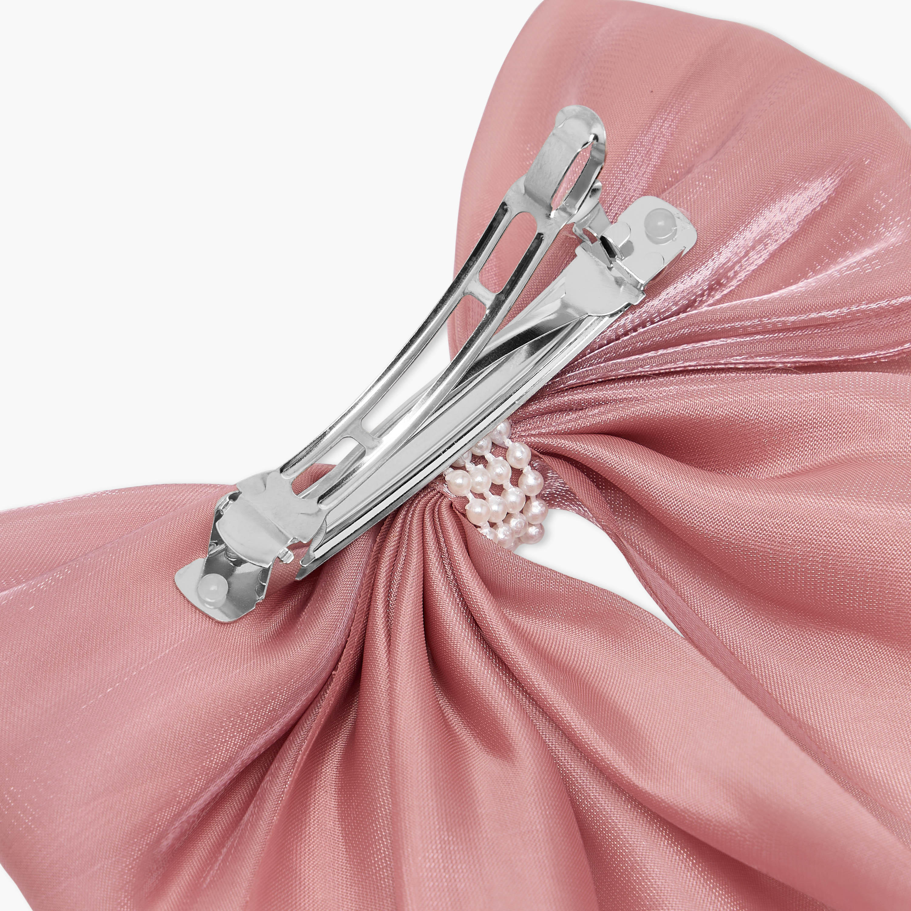 Pearl Embellished Bow Barrette Hair Clip-women-hairaccessories-clips-image-4