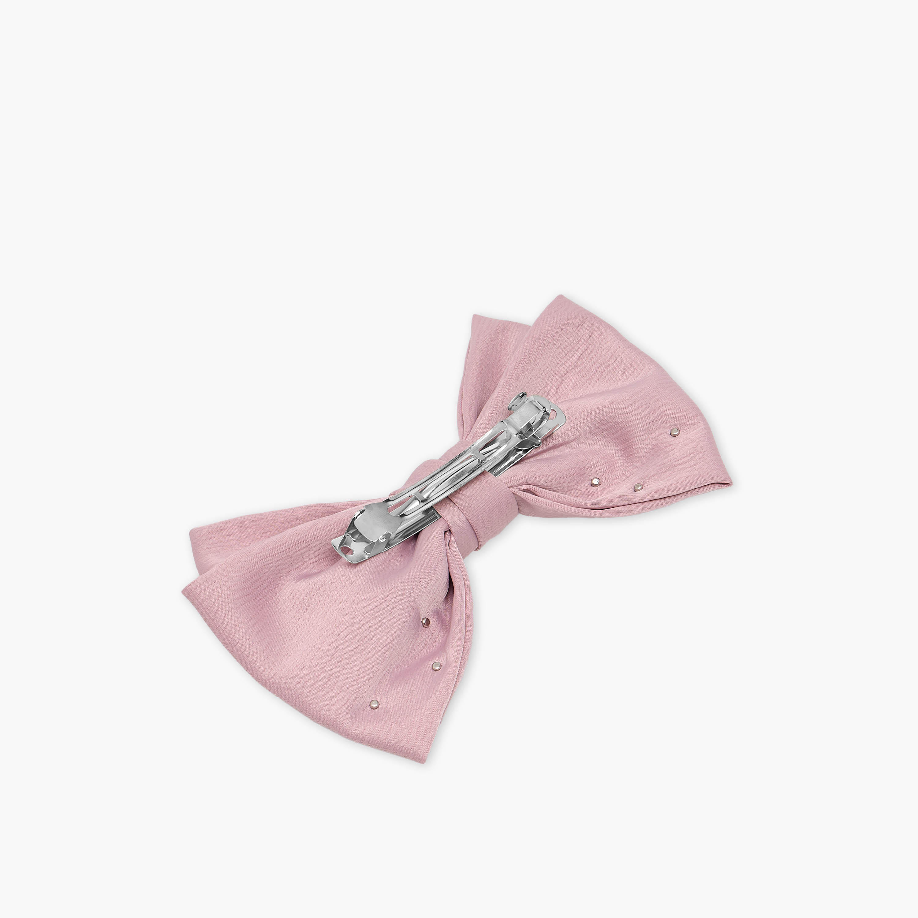 Pearl Embellished Bow Barrette Hair Clip-women-hairaccessories-clips-image-3