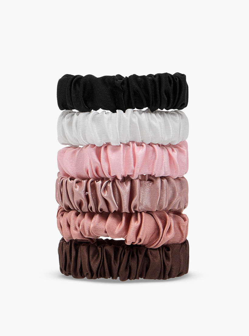 Solid Hair Scrunchies - Set of 6-women-hairaccessories-scrunchies-image-2