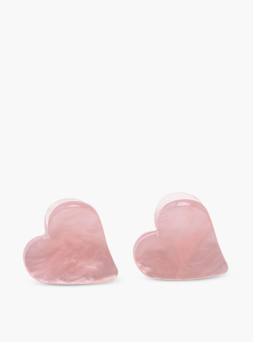 Marble Print Heart Hair Clamp - Set of 6-women-hairaccessories-clamps-image-2