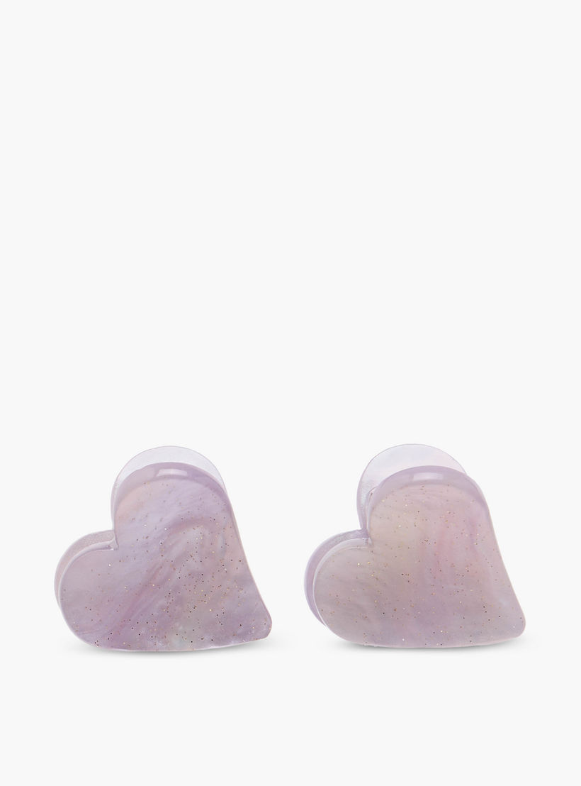Marble Print Heart Hair Clamp - Set of 6-women-hairaccessories-clamps-image-4