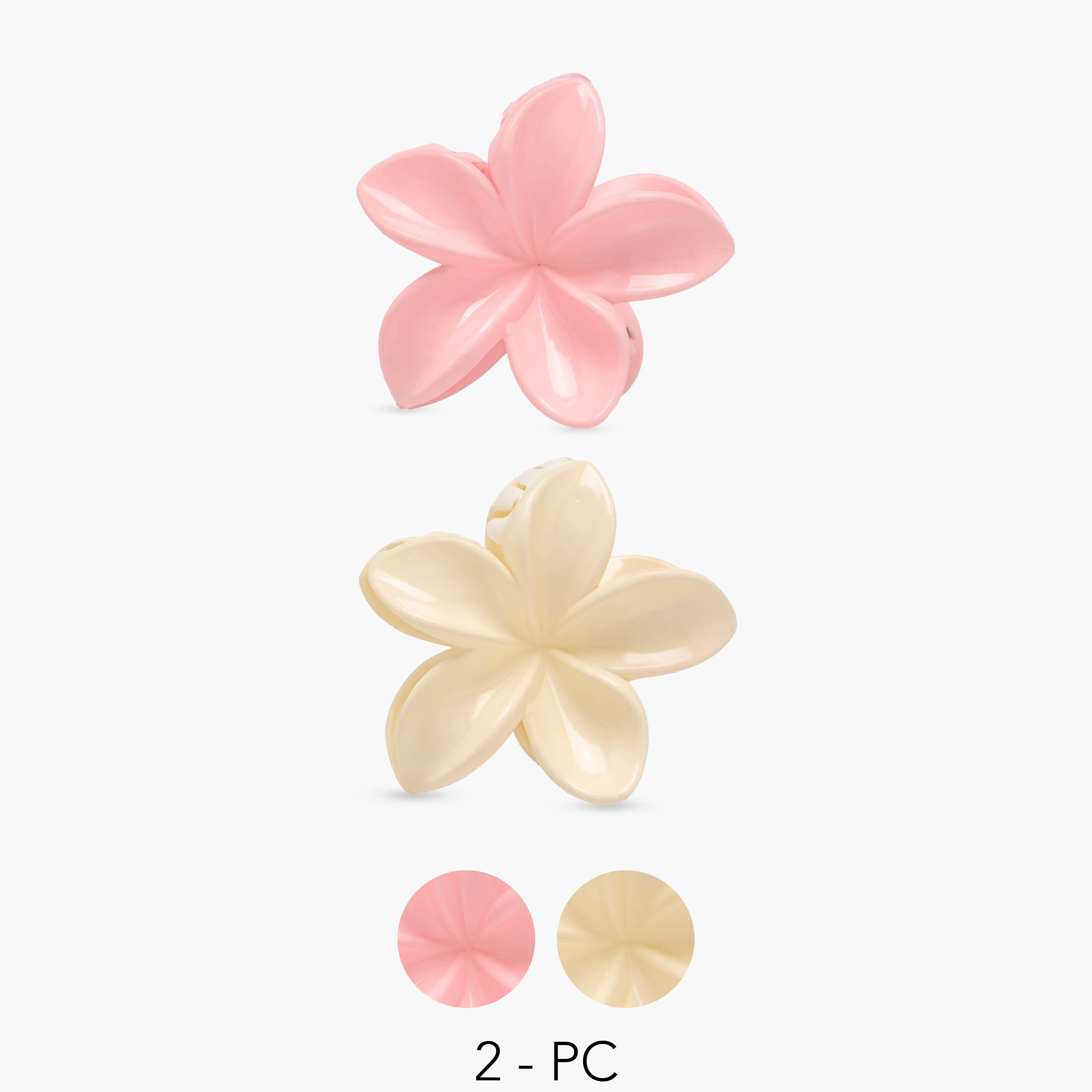 Solid Floral Hair Clamp - Set of 2-women-hairaccessories-clamps-image-1