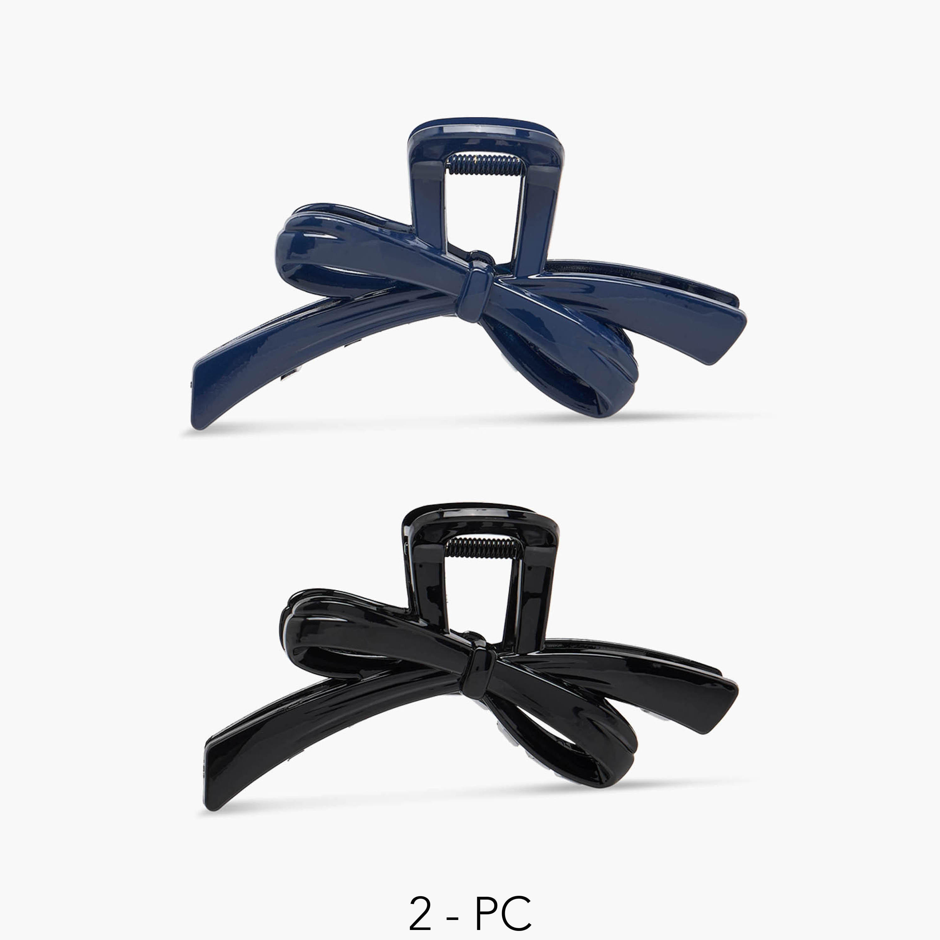 Solid Bow Hair Clamp - Set of 2-women-hairaccessories-clamps-image-1