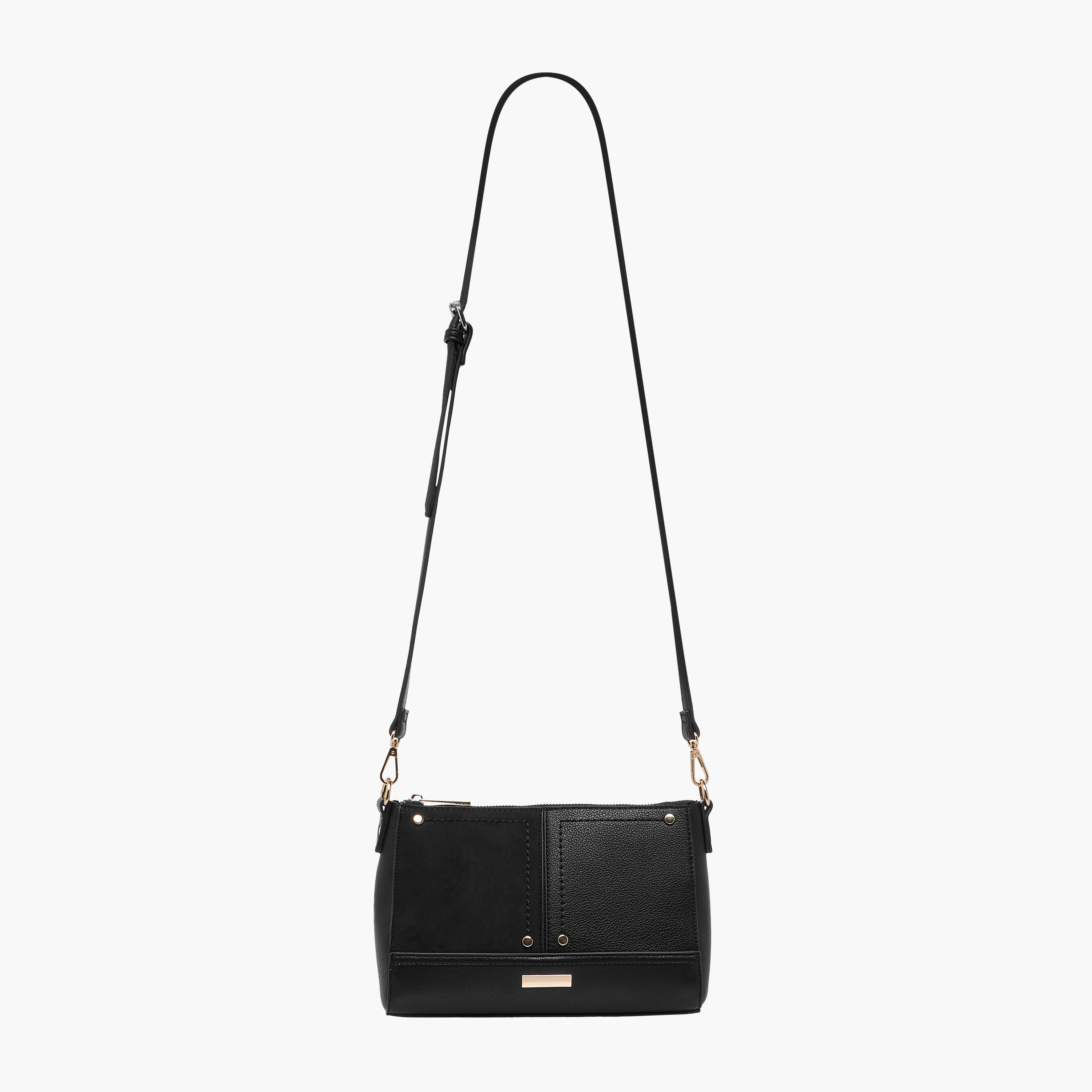 Sasha Panelled Crossbody Bag with Zip Closure-women-bagsandwallets-handbags-image-3