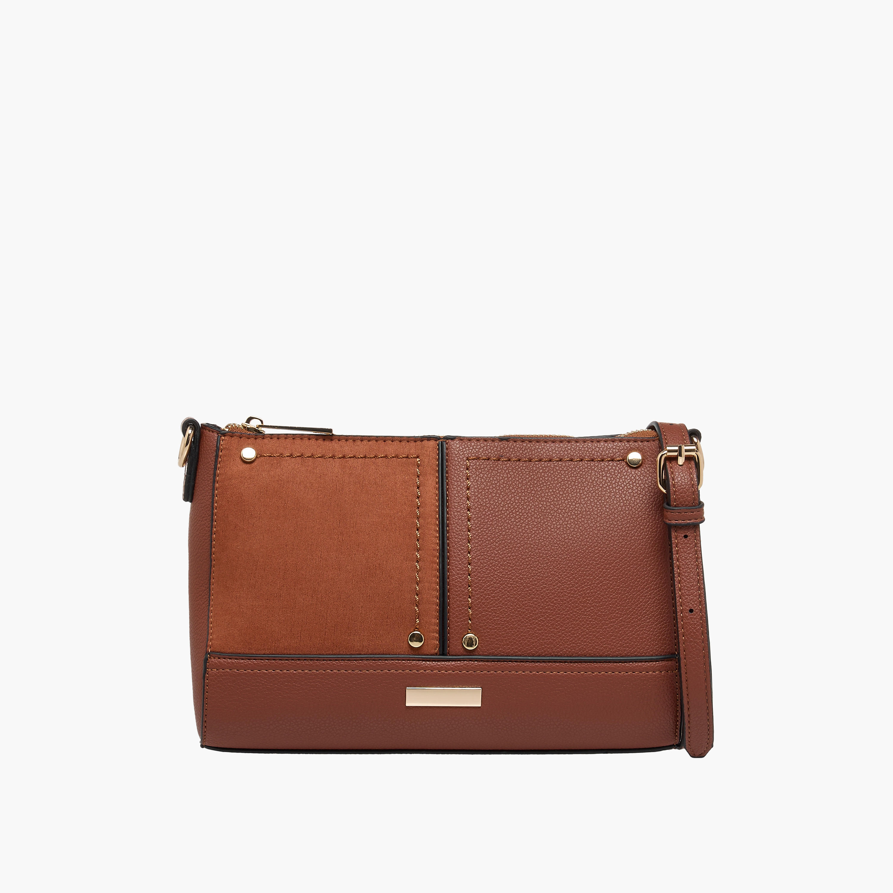 شنطة كروس بودي بألواح وسحاب إغلاق من ساشا-women-bagsandwallets-handbags-image-1