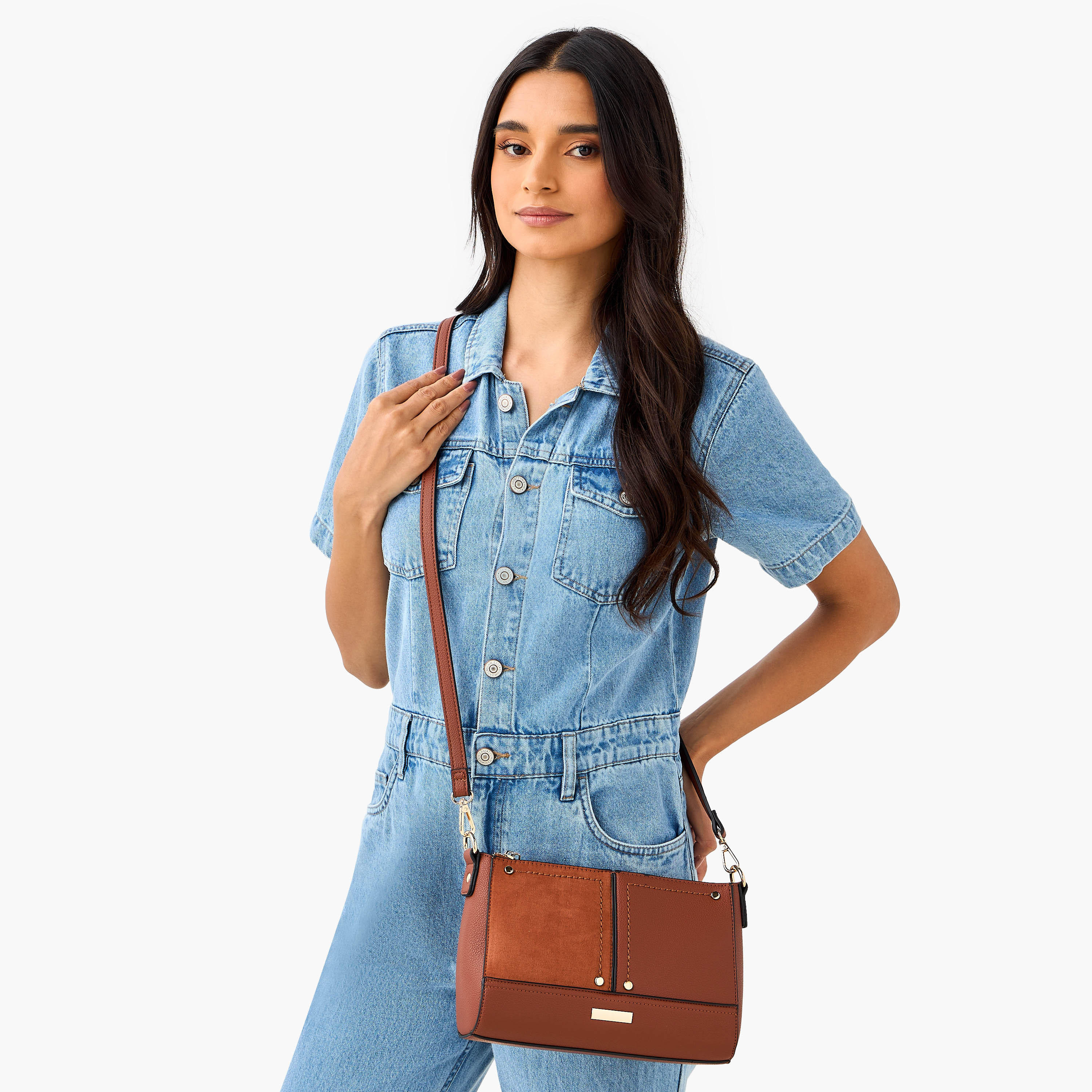 شنطة كروس بودي بألواح وسحاب إغلاق من ساشا-women-bagsandwallets-handbags-image-2