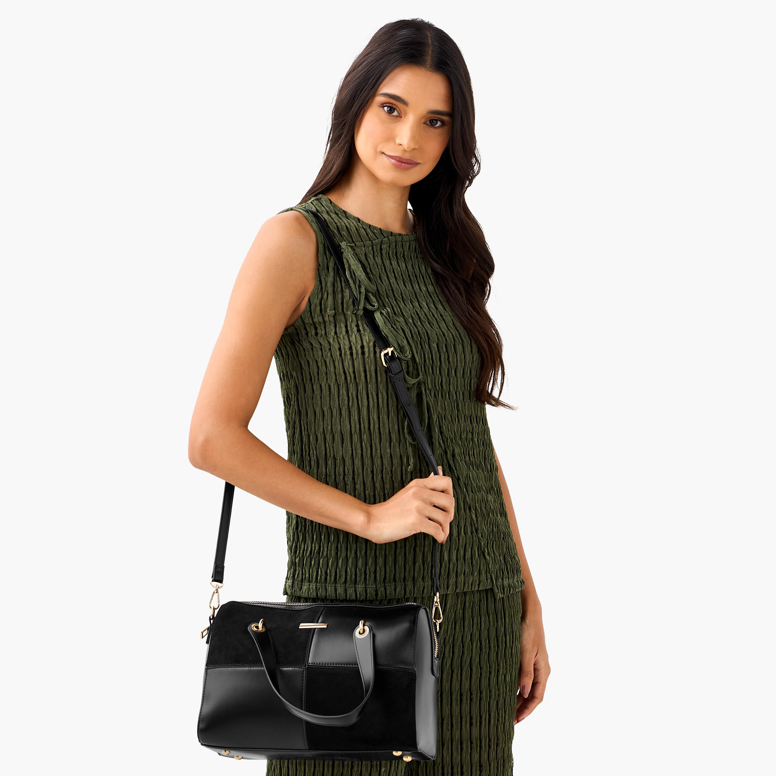شنطة ساتشيل بحزام قابل للفصل وسحاب إغلاق من ساشا-women-bagsandwallets-handbags-image-2