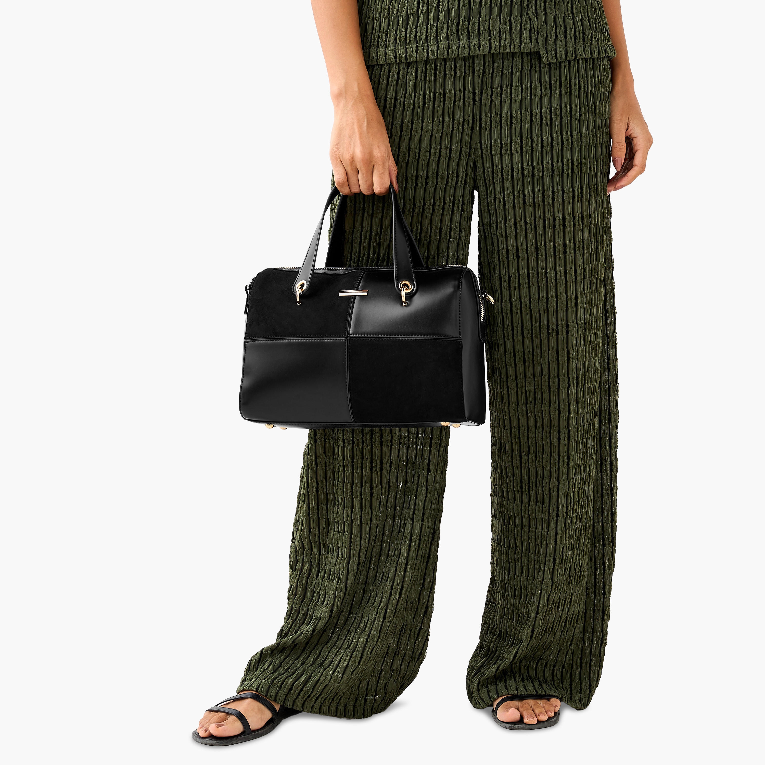 شنطة ساتشيل بحزام قابل للفصل وسحاب إغلاق من ساشا-women-bagsandwallets-handbags-image-8