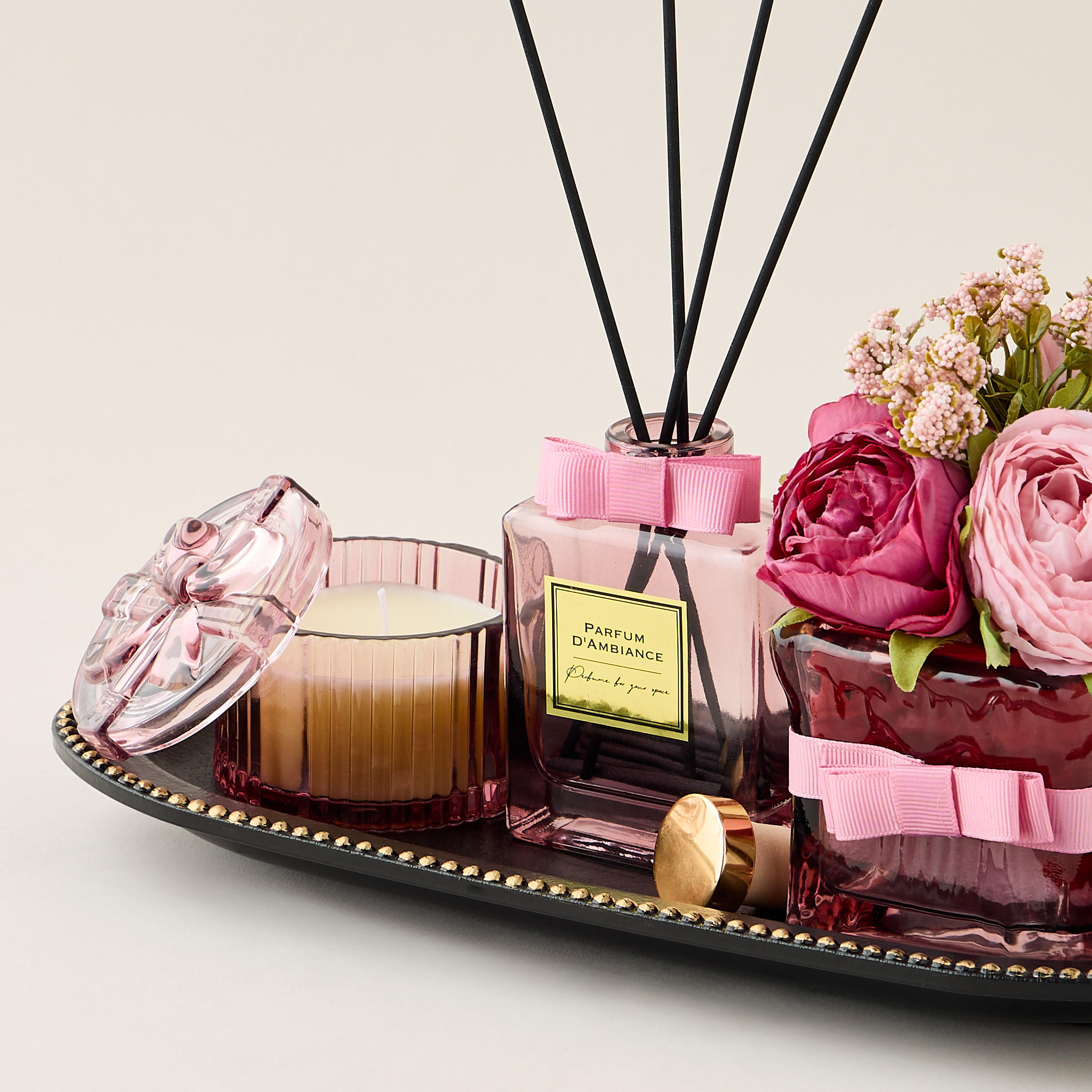 Rose Reed Diffuser Gift Set with Tray-household-homefragrance-fragrancegiftset-image-3