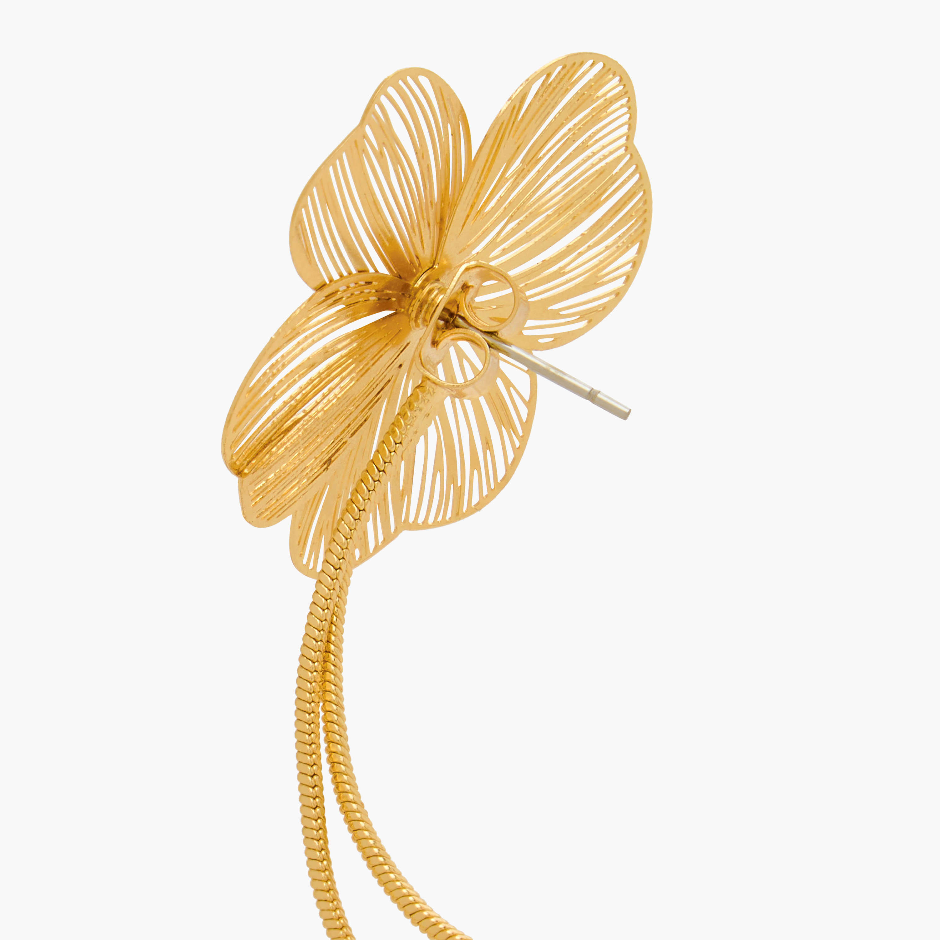 Floral Pearl Dangler Earrings with Pushback Closure-women-watchesandjewellery-jewellery-earrings-image-4