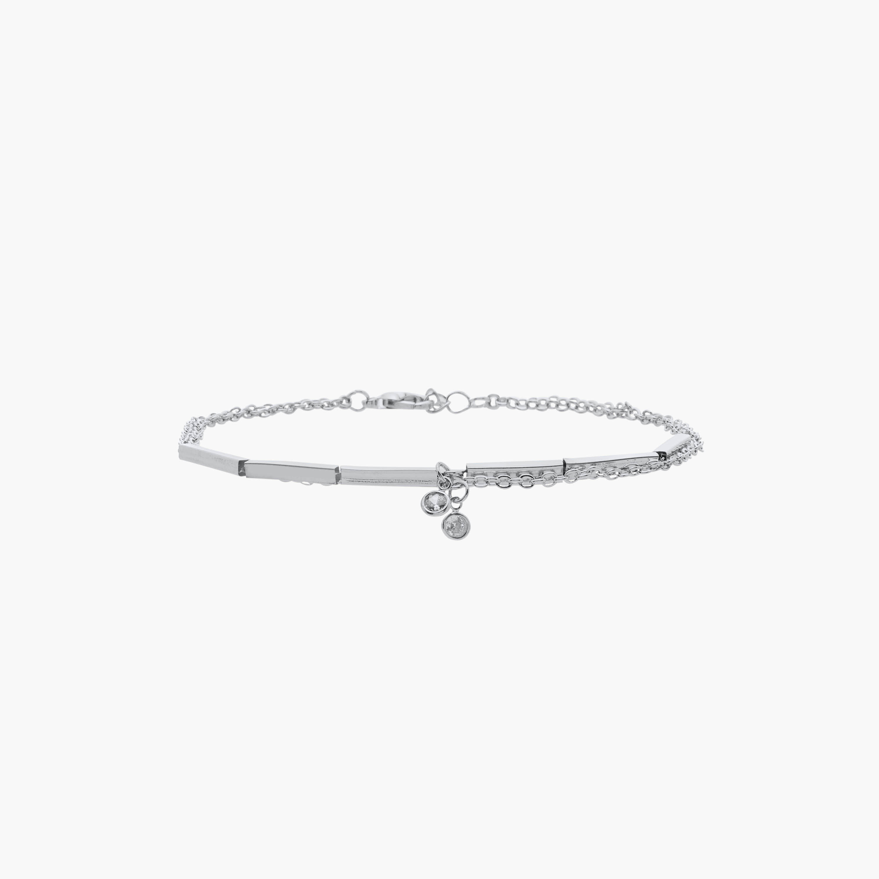 Cubic Zirconia Charm Accent Anklet with Lobster Clasp Closure-women-watchesandjewellery-jewellery-anklets-image-1