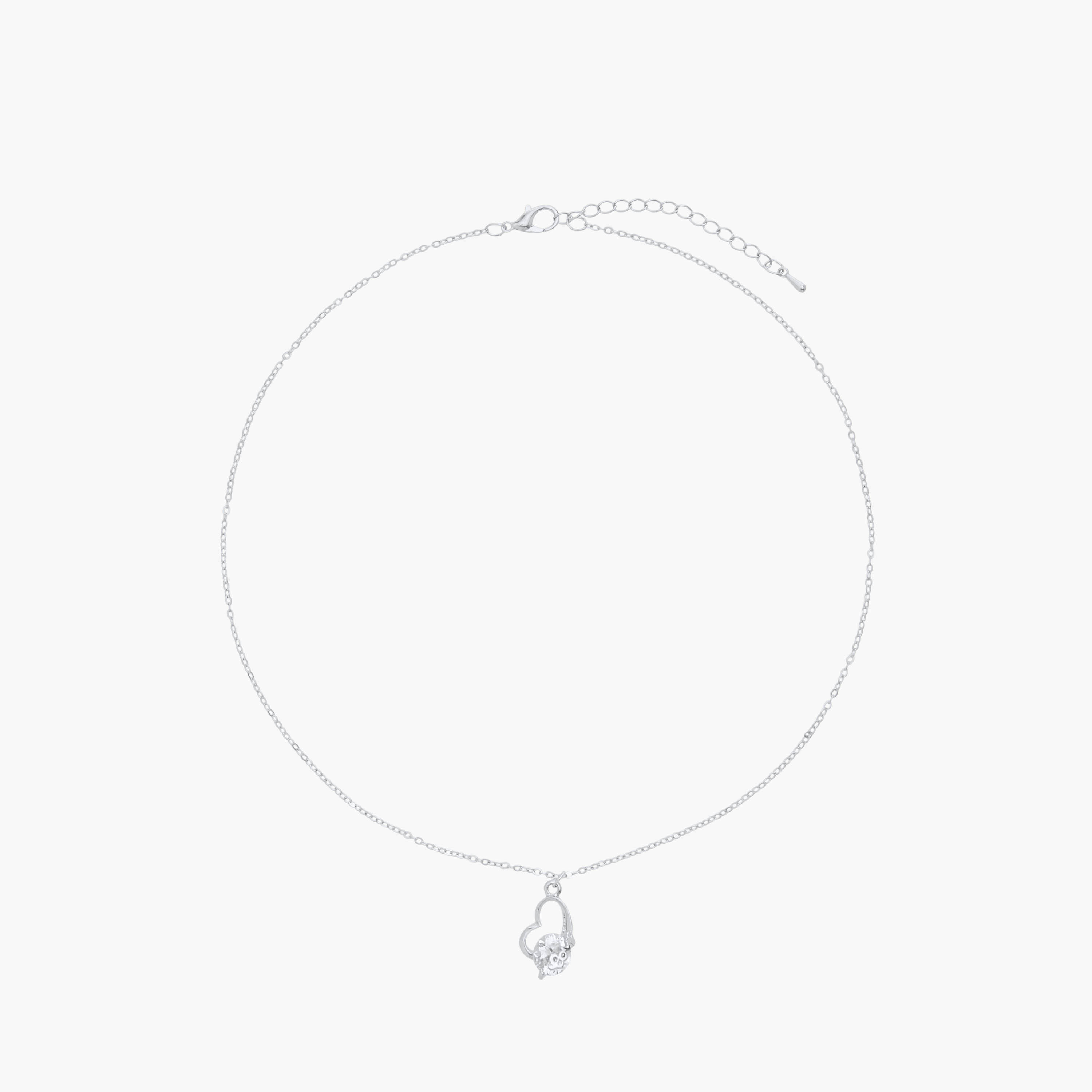 Cubic Zirconia Embellished Pendant Necklace with Lobster Clasp Closure-women-watchesandjewellery-jewellery-necklacesandpendants-image-1