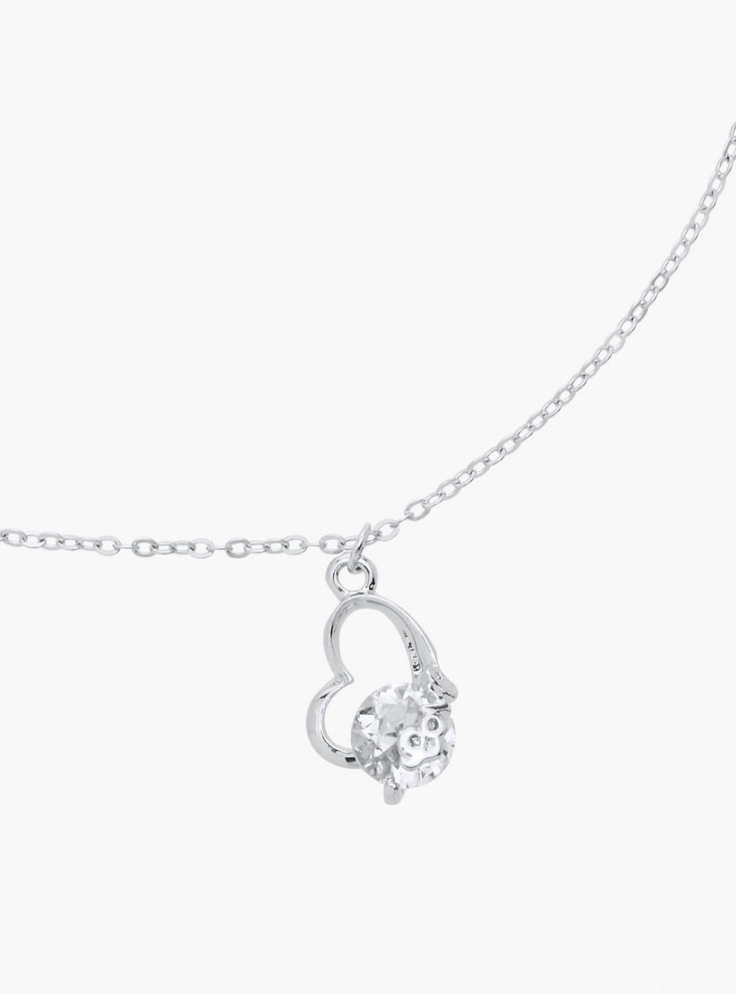 Cubic Zirconia Embellished Pendant Necklace with Lobster Clasp Closure-women-watchesandjewellery-jewellery-necklacesandpendants-image-3