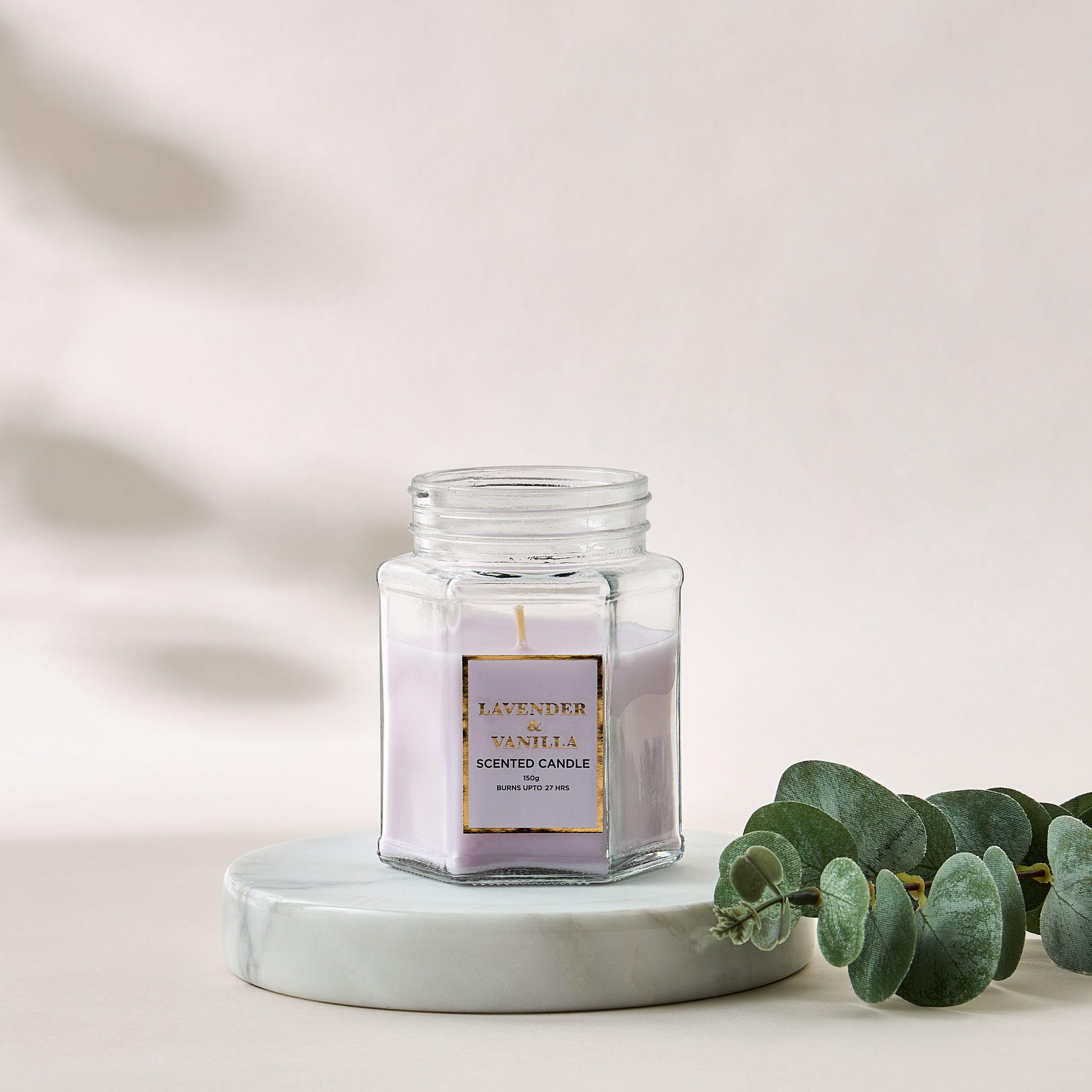 Lavender and Vanilla Scented Jar Candle - 150 gms-household-homefragrance-candles-image-1