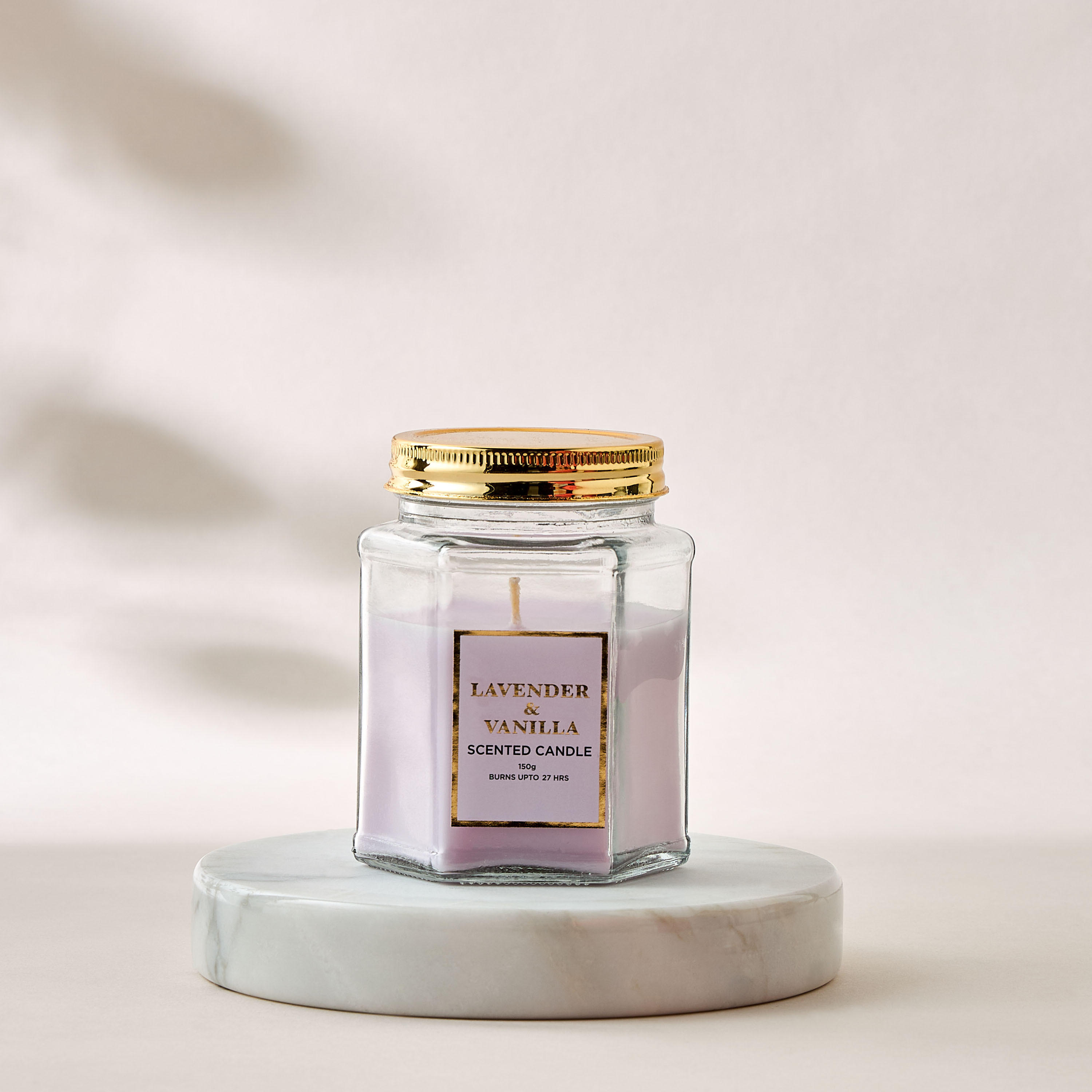 Lavender and Vanilla Scented Jar Candle - 150 gms-household-homefragrance-candles-image-2