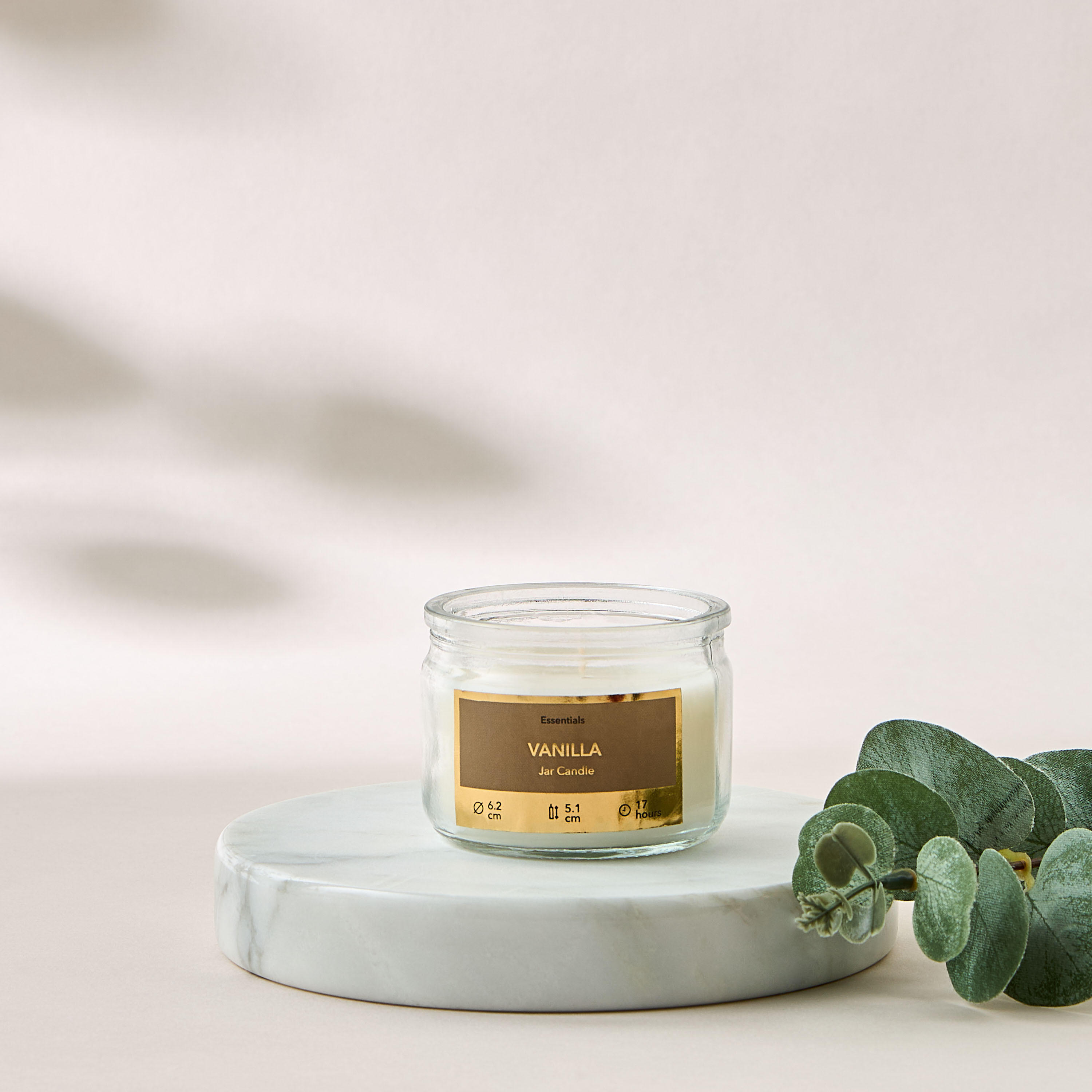 Essentials Vanilla Scented Jar Candle - 17 h-household-homefragrance-candles-image-1