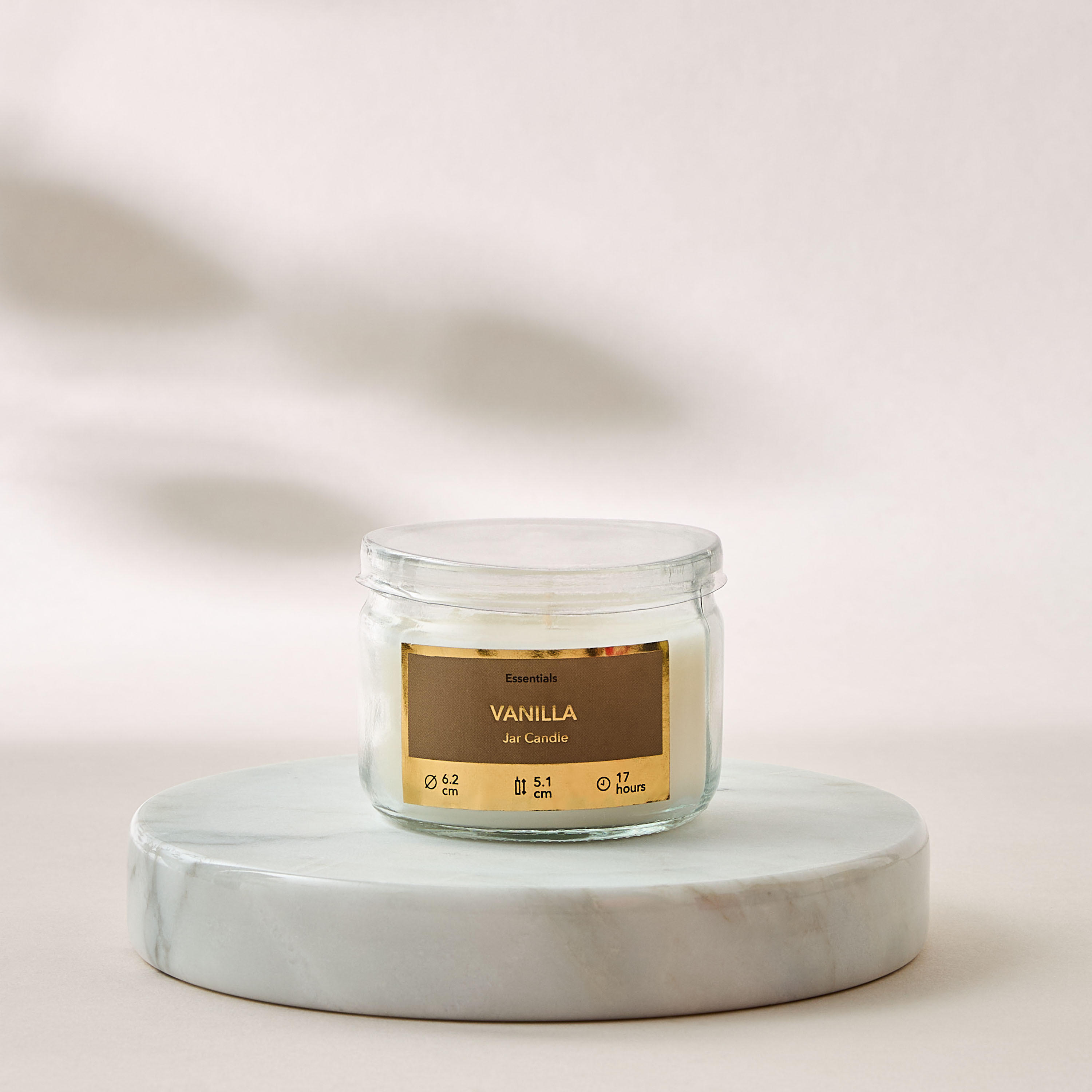 Essentials Vanilla Scented Jar Candle - 17 h-household-homefragrance-candles-image-2