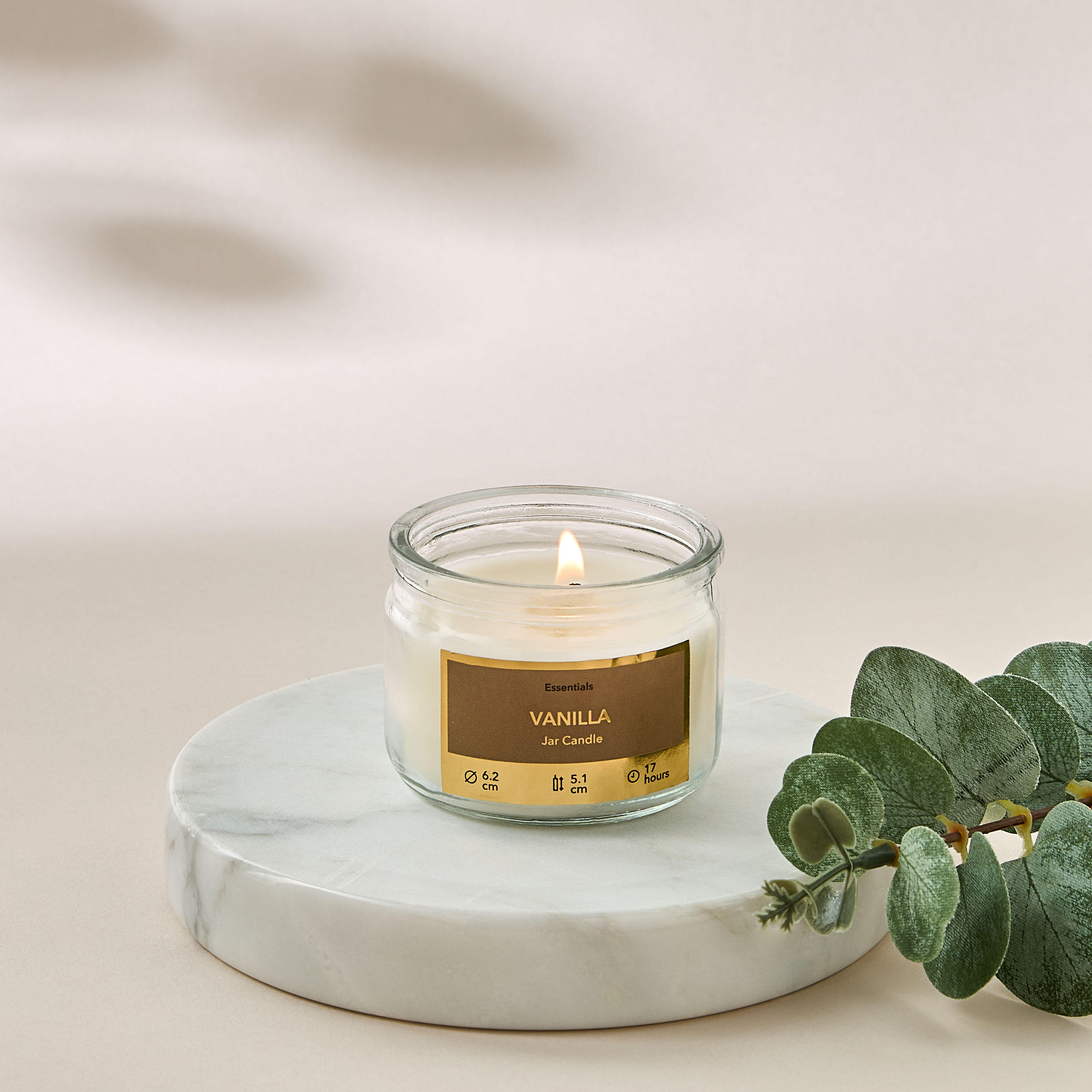 Essentials Vanilla Scented Jar Candle - 17 h-household-homefragrance-candles-image-4
