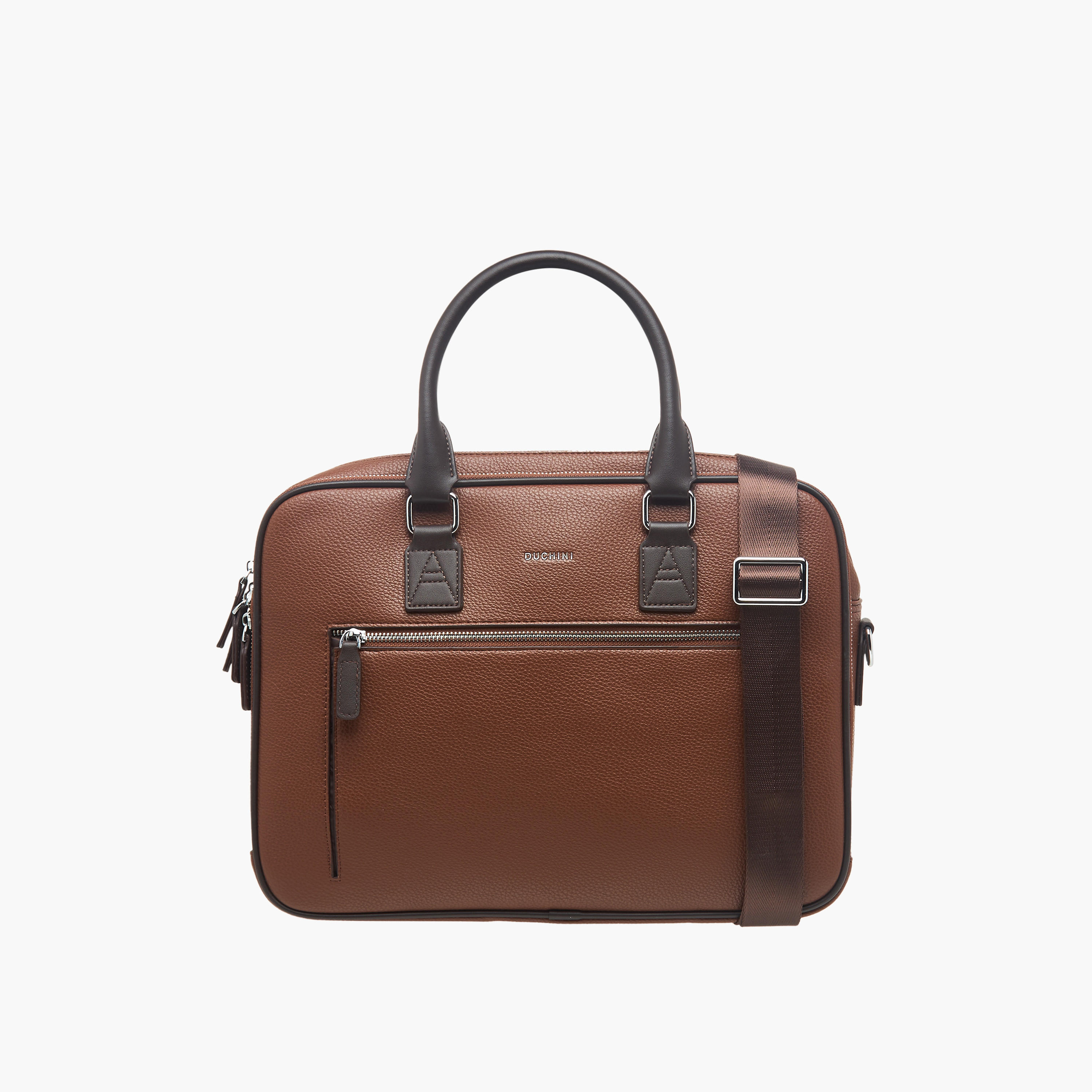 Duchini Men Solid Double Handle Laptop Bag-men-bags-image-1