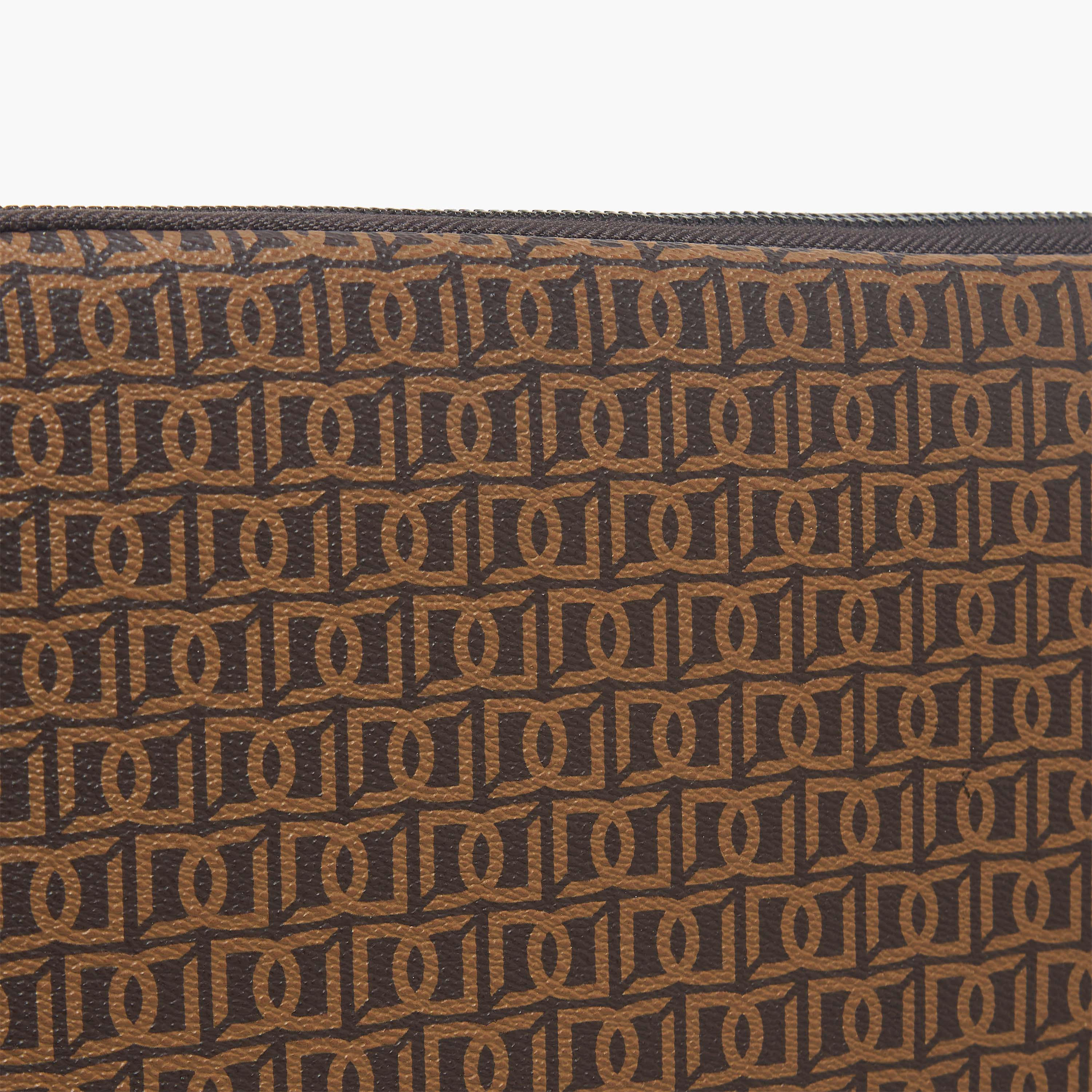 Duchini Men Monongram Print Laptop Case-men-bags-image-3