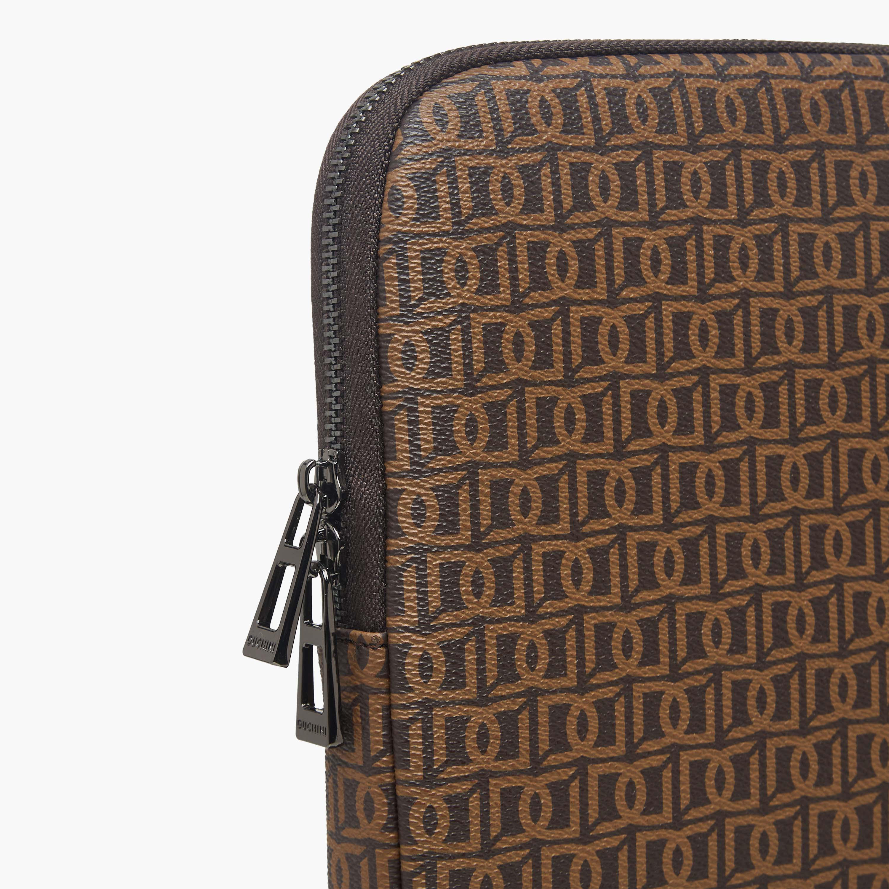 Duchini Men Monongram Print Laptop Case-men-bags-image-4
