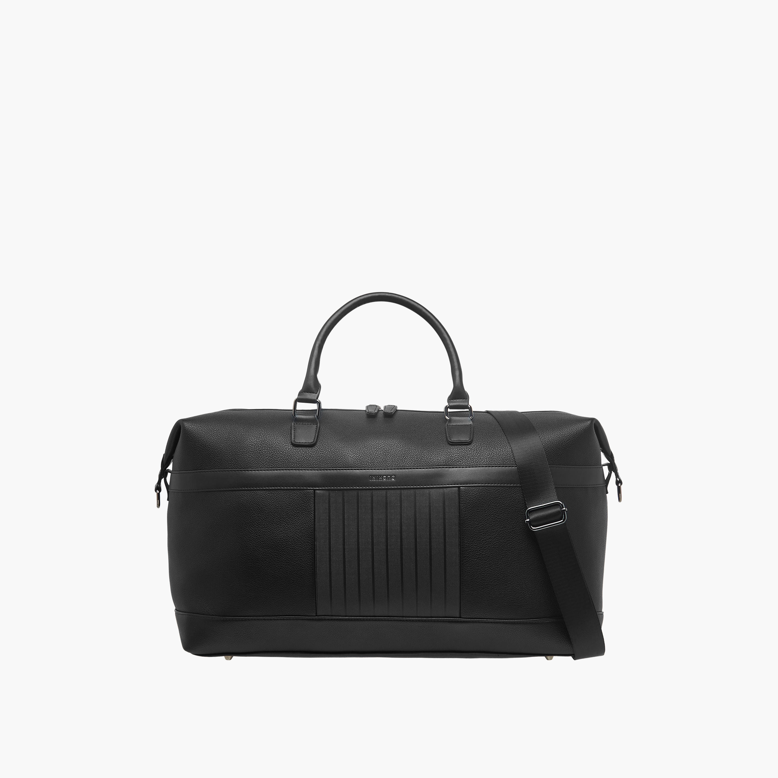 شنطة دافل سادة بحزام قابل للفصل وسحاب إغلاق من دوتشيني-travel-luggagesandbags-dufflebags-image-1