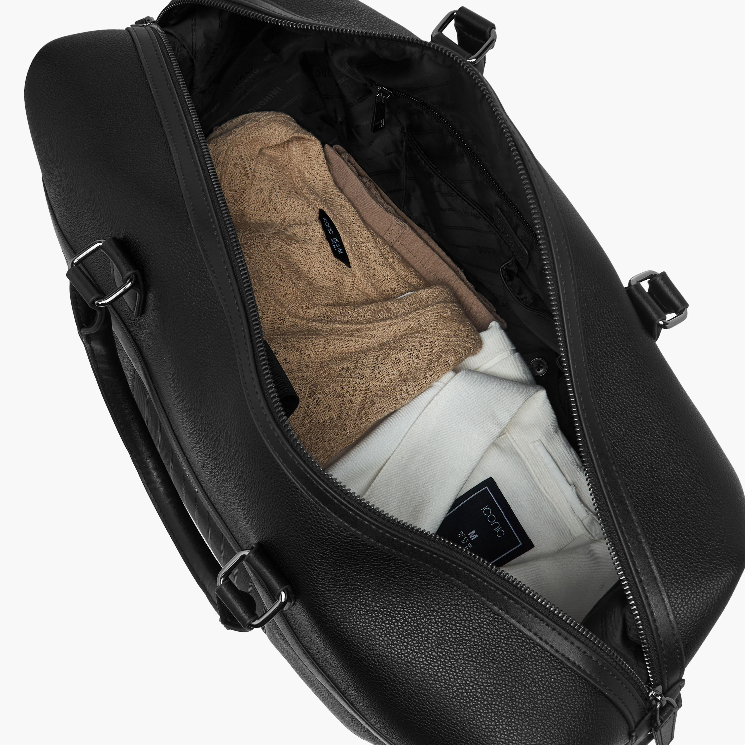 شنطة دافل سادة بحزام قابل للفصل وسحاب إغلاق من دوتشيني-travel-luggagesandbags-dufflebags-image-8