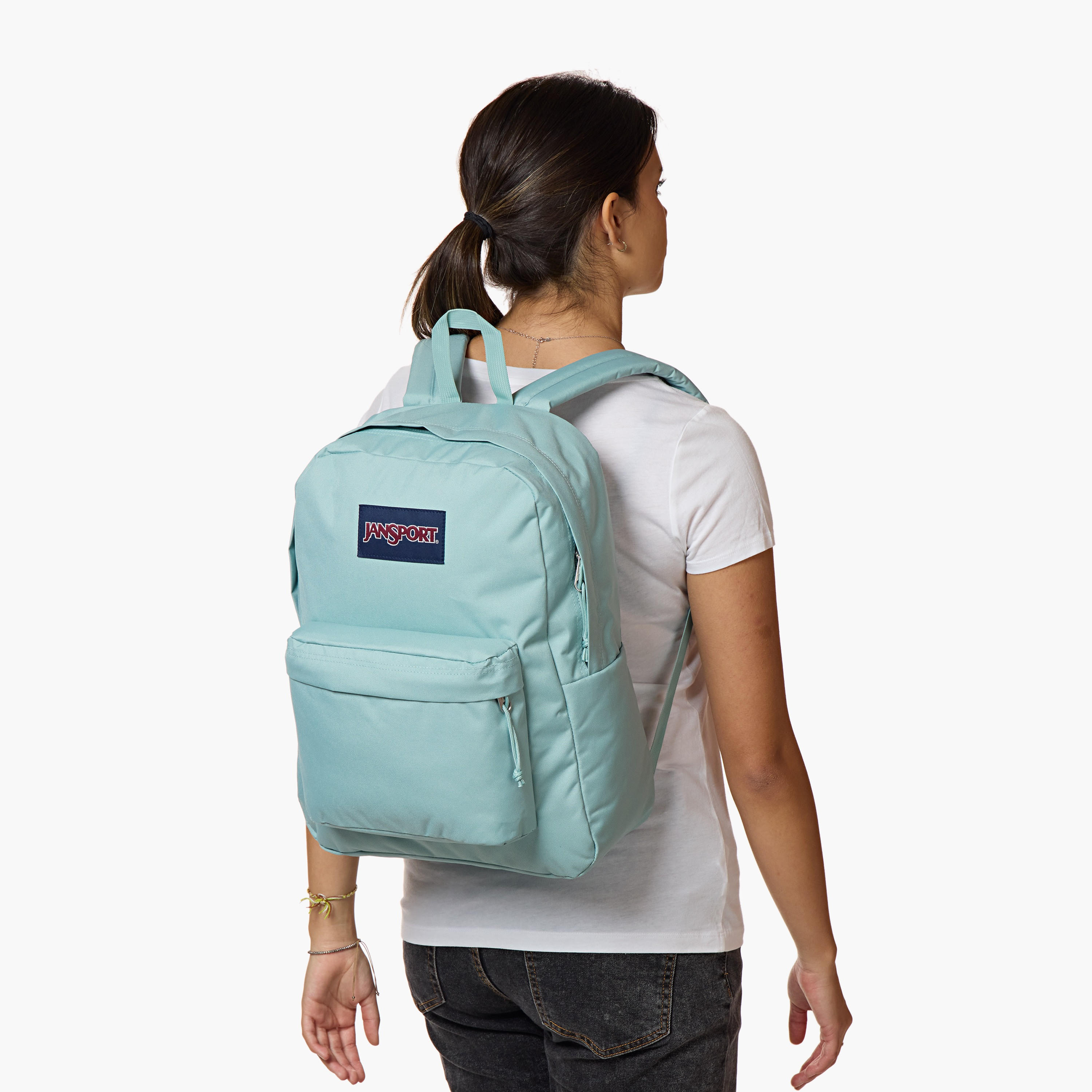 Jansport Solid Backpack with Adjustable Straps and Zip Closure - 14x32x42 cms-school-bagsandbackpacks-backpacks-image-3