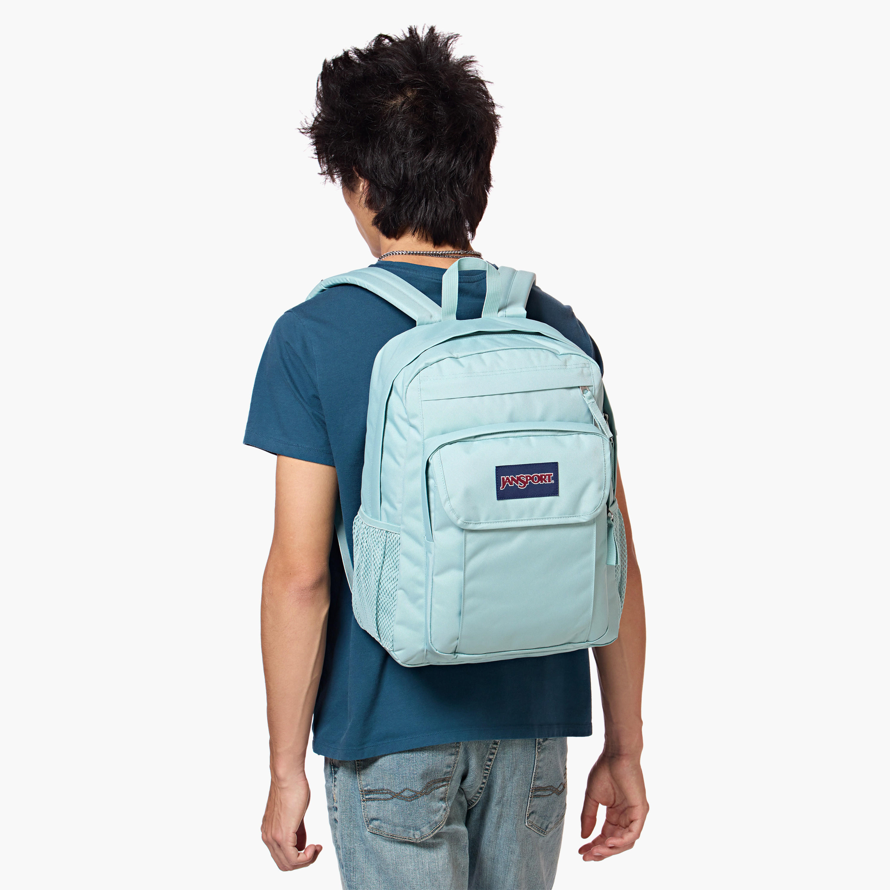 Jansport Solid Backpack with Adjustable Straps and Zip Closure - 14x32x42 cms-school-bagsandbackpacks-backpacks-image-2