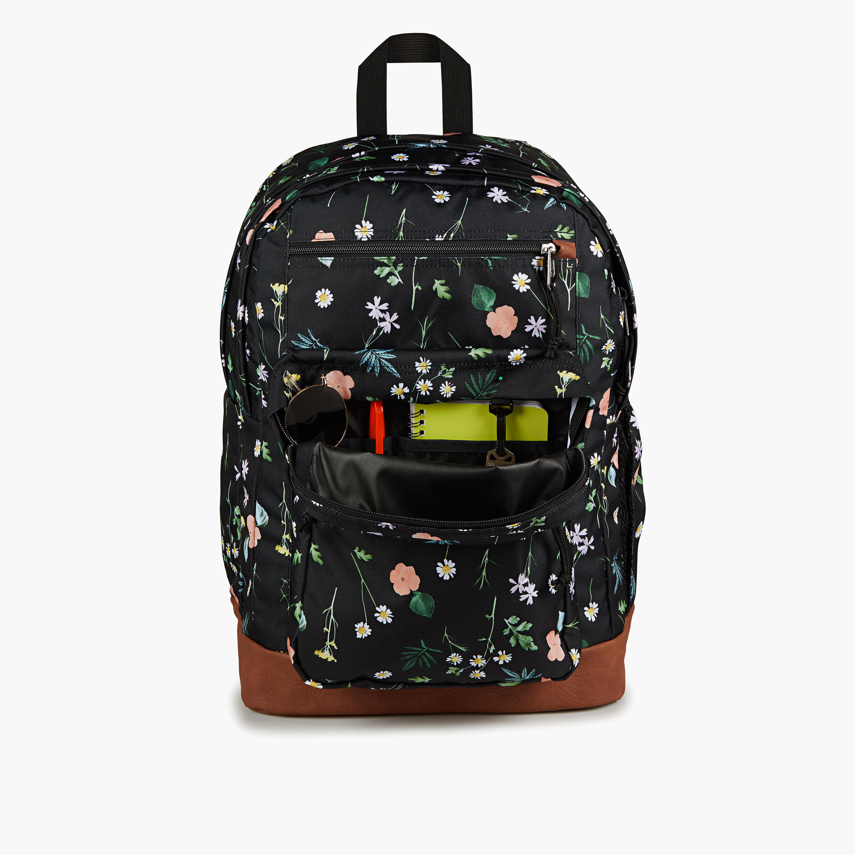 Jansport Floral Print Backpack with Adjustable Straps and Zip Closure - 21x31x44 cms-school-bagsandbackpacks-backpacks-image-4