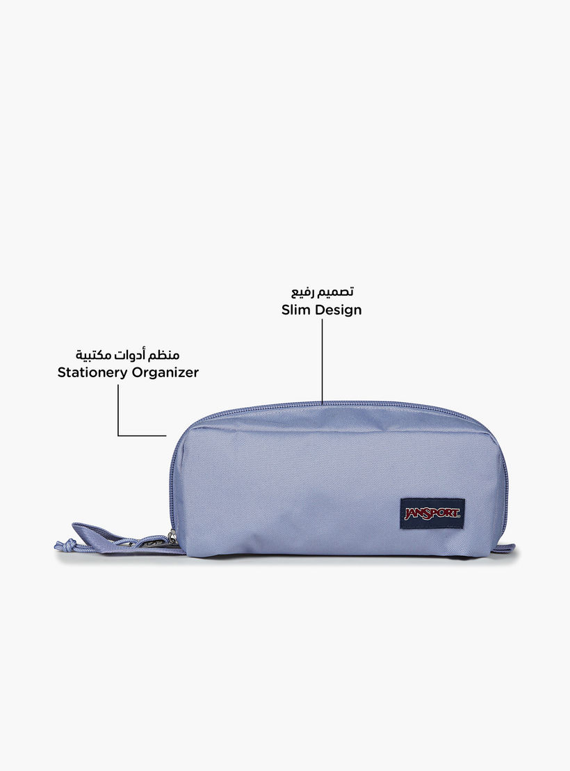 مقلمة سادة مع سحّاب إغلاق من جانسبورت-school-stationery-pencilcases-image-2