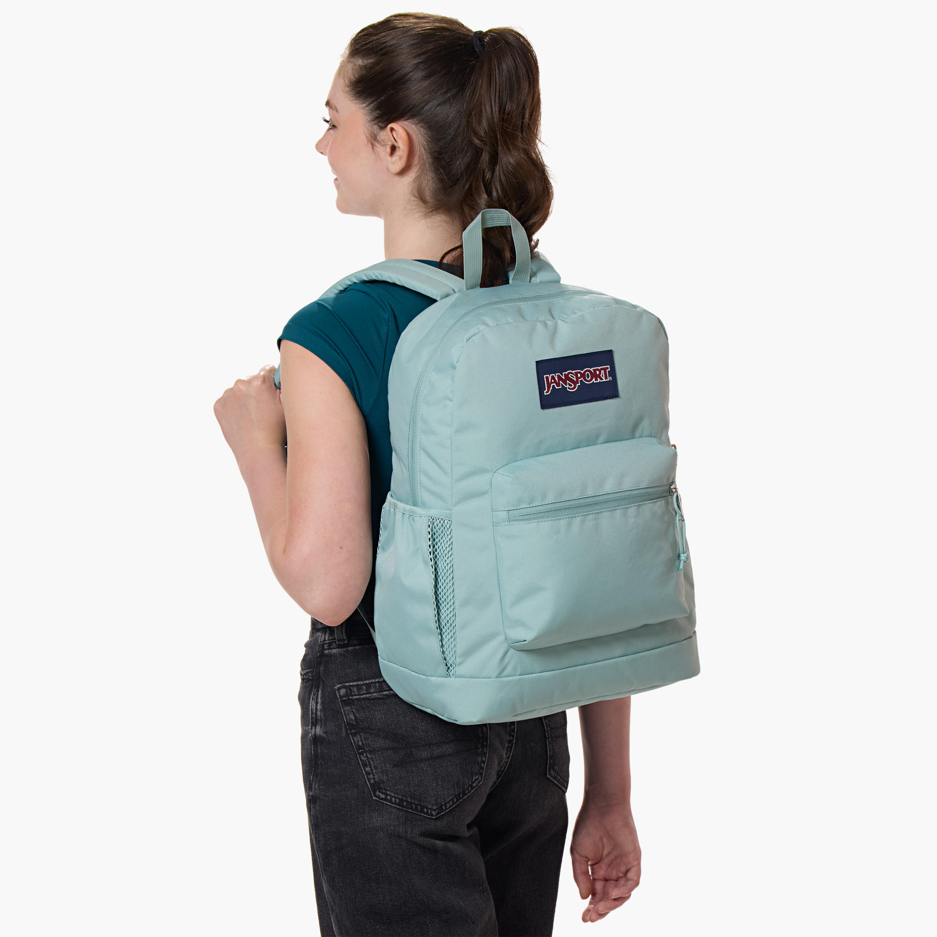 Jansport Solid Backpack with Adjustable Straps and Zip Closure - 15x32x42 cms-school-bagsandbackpacks-backpacks-image-2