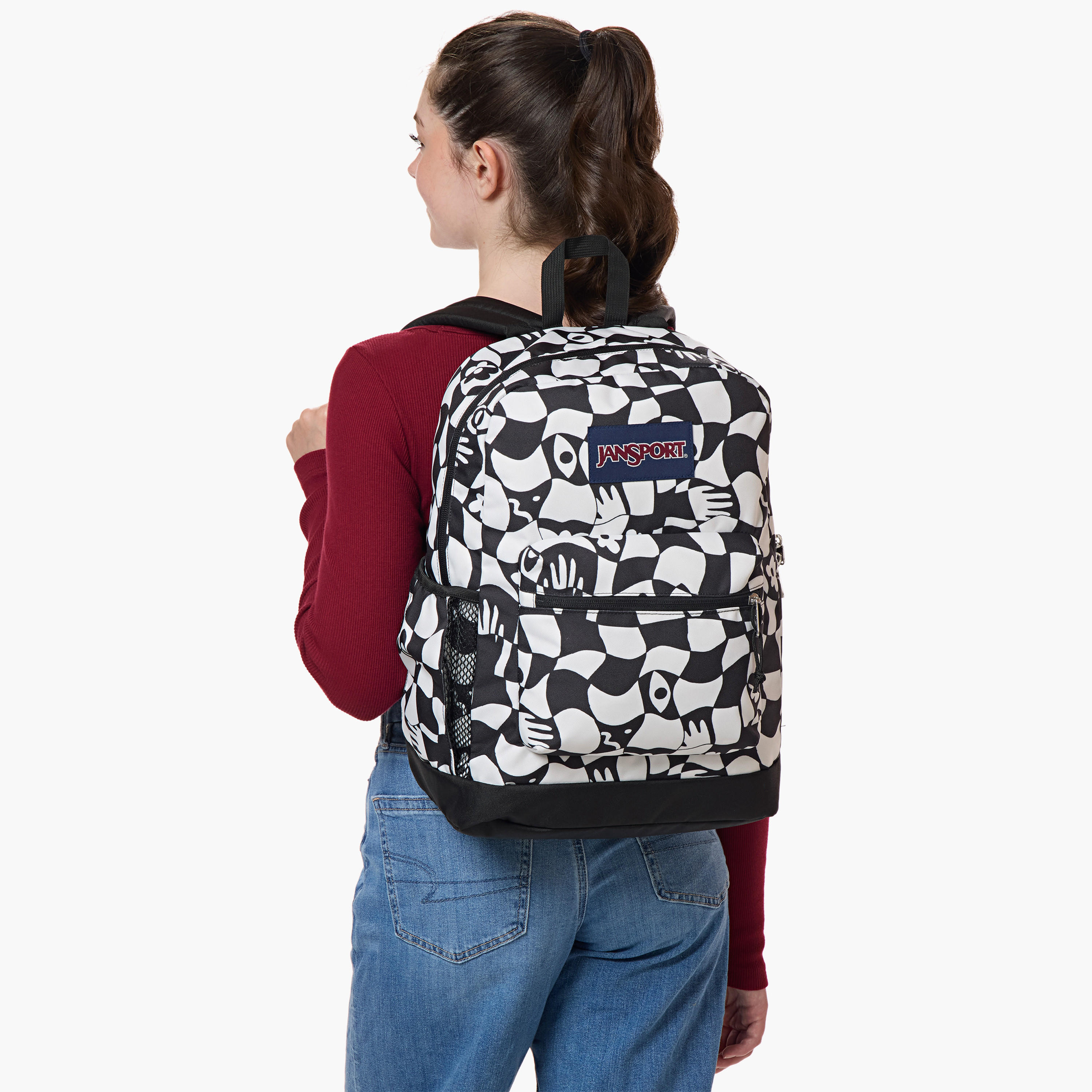 Jansport Printed Backpack with Adjustable Straps and Zip Closure - 15x32x42 cms-school-bagsandbackpacks-backpacks-image-2