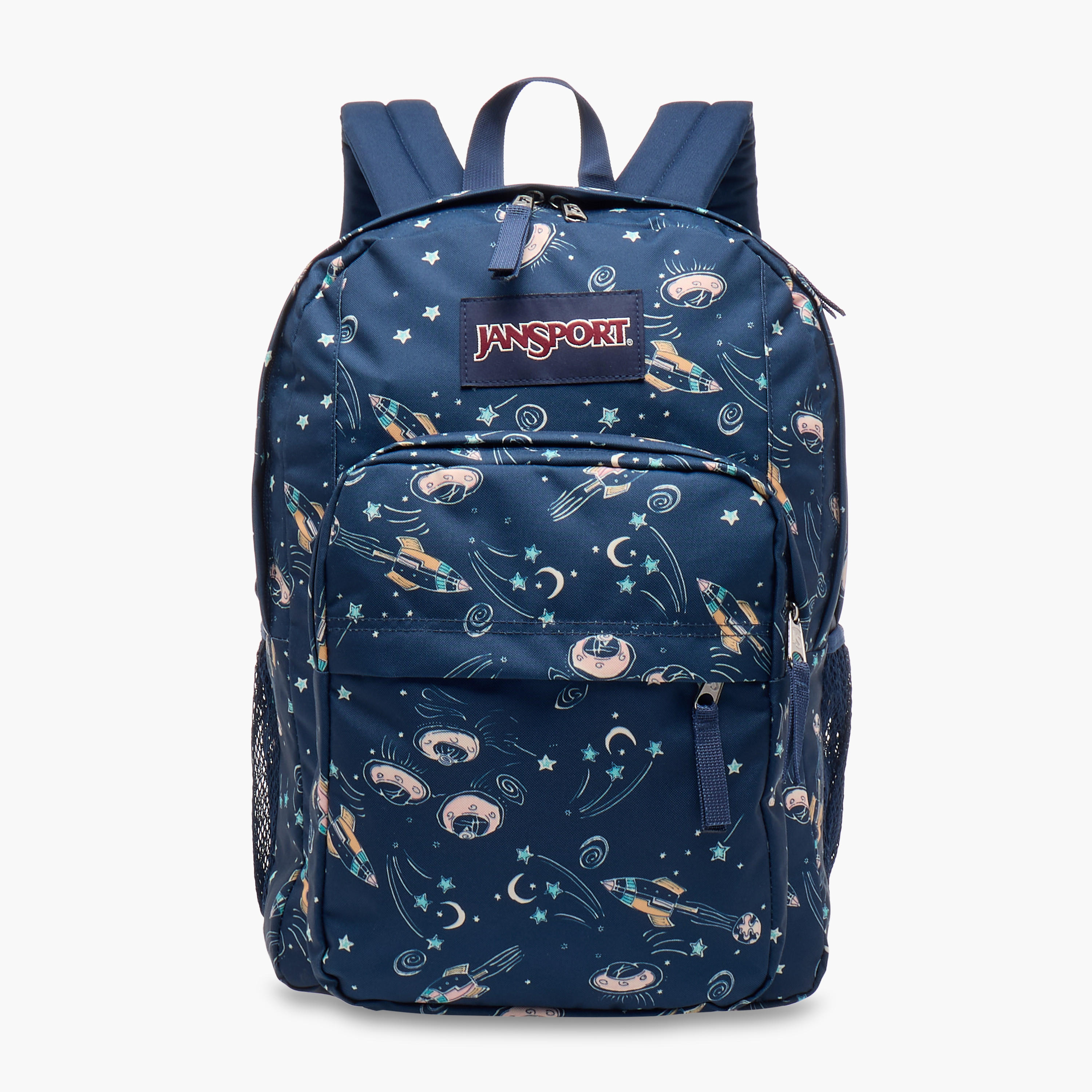 Jansport Spaceship Print Backpack with Padded Shoulder Straps - 19x33x33cms-school-bagsandbackpacks-backpacks-image-1
